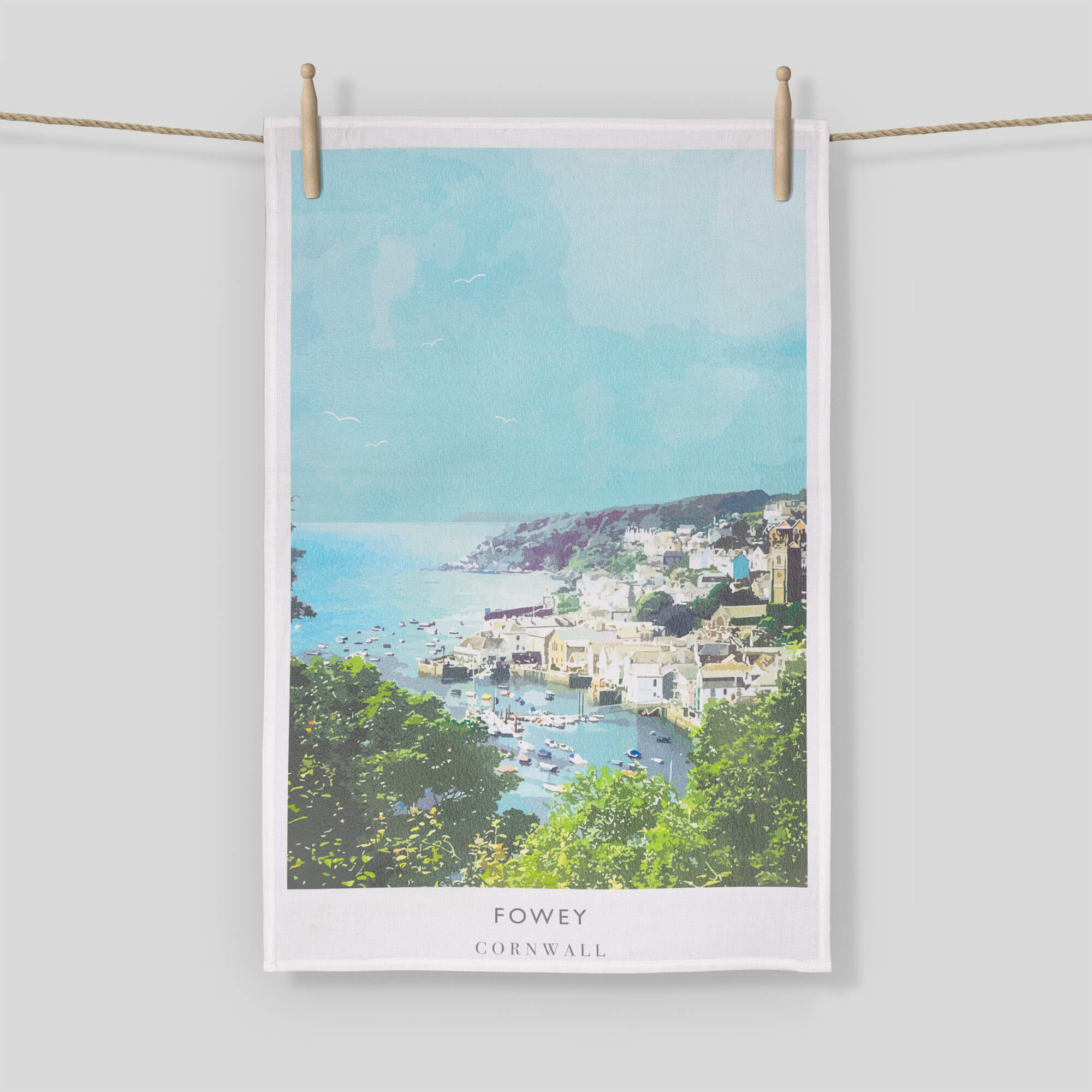 Fowey Tea Towel