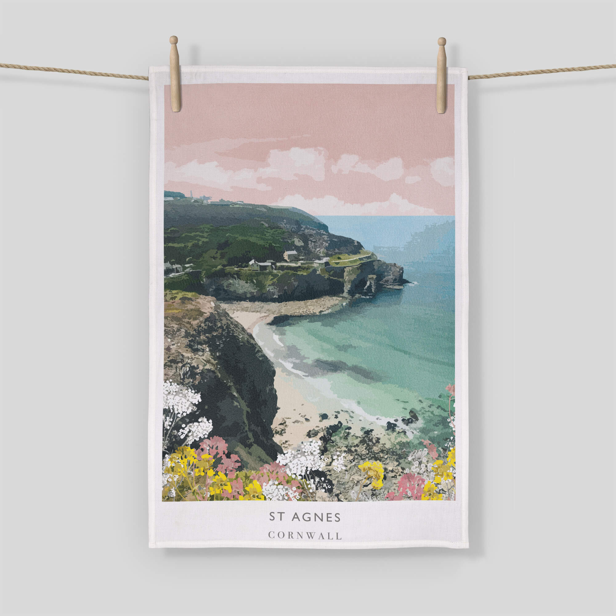 St Agnes Tea Towel