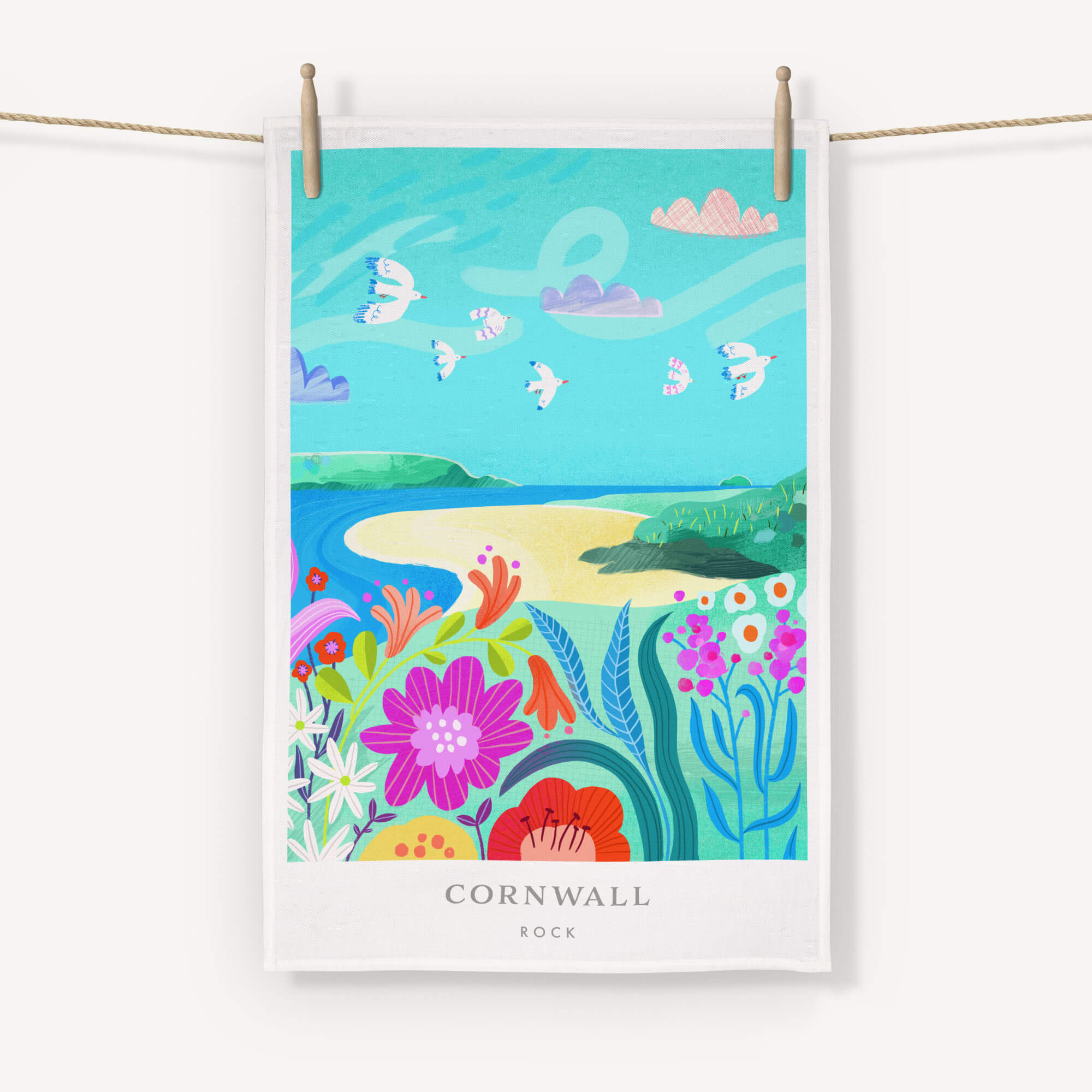 Rock Brights Tea Towel