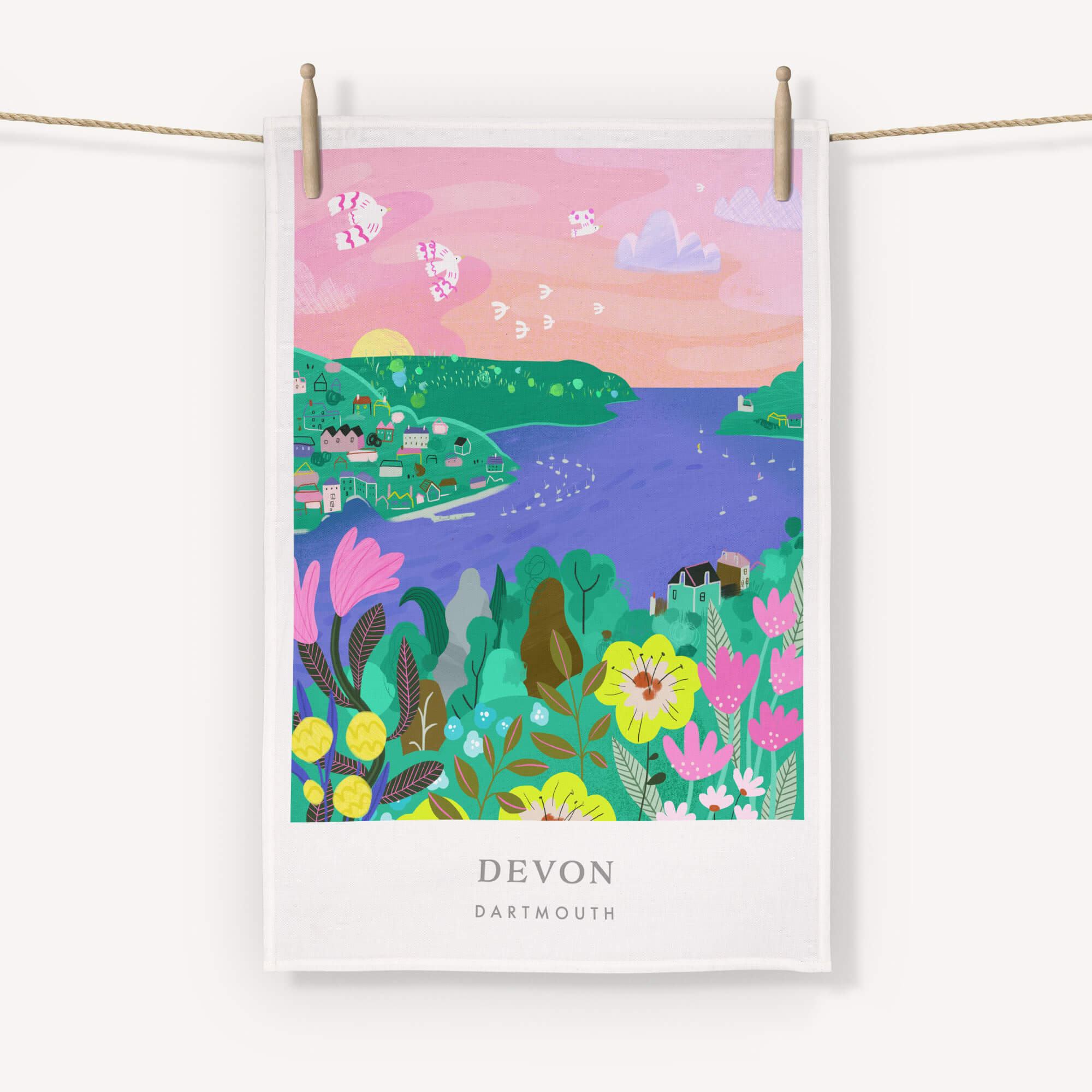 Dartmouth Brights Tea Towel