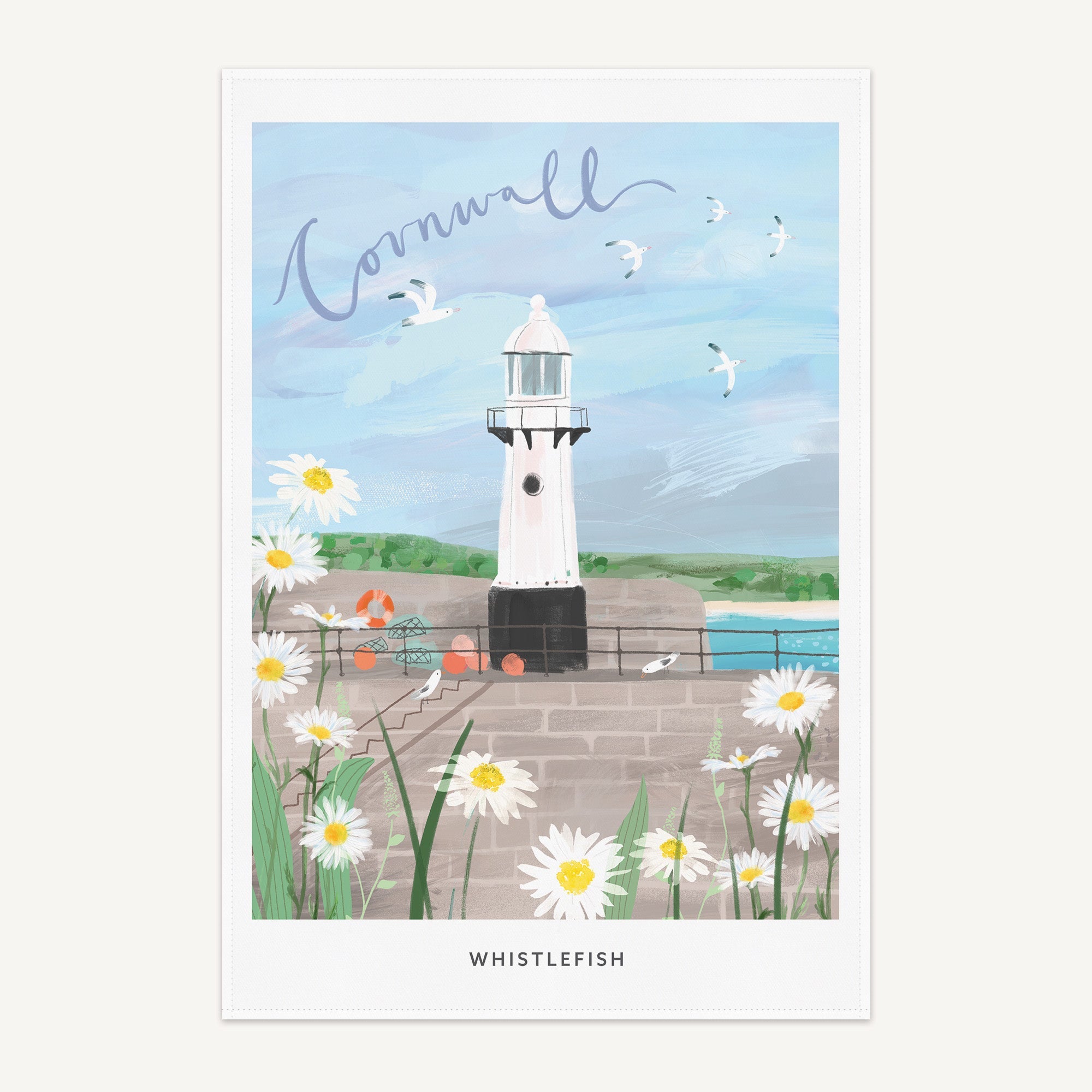 Cornwall Travel Tea Towel