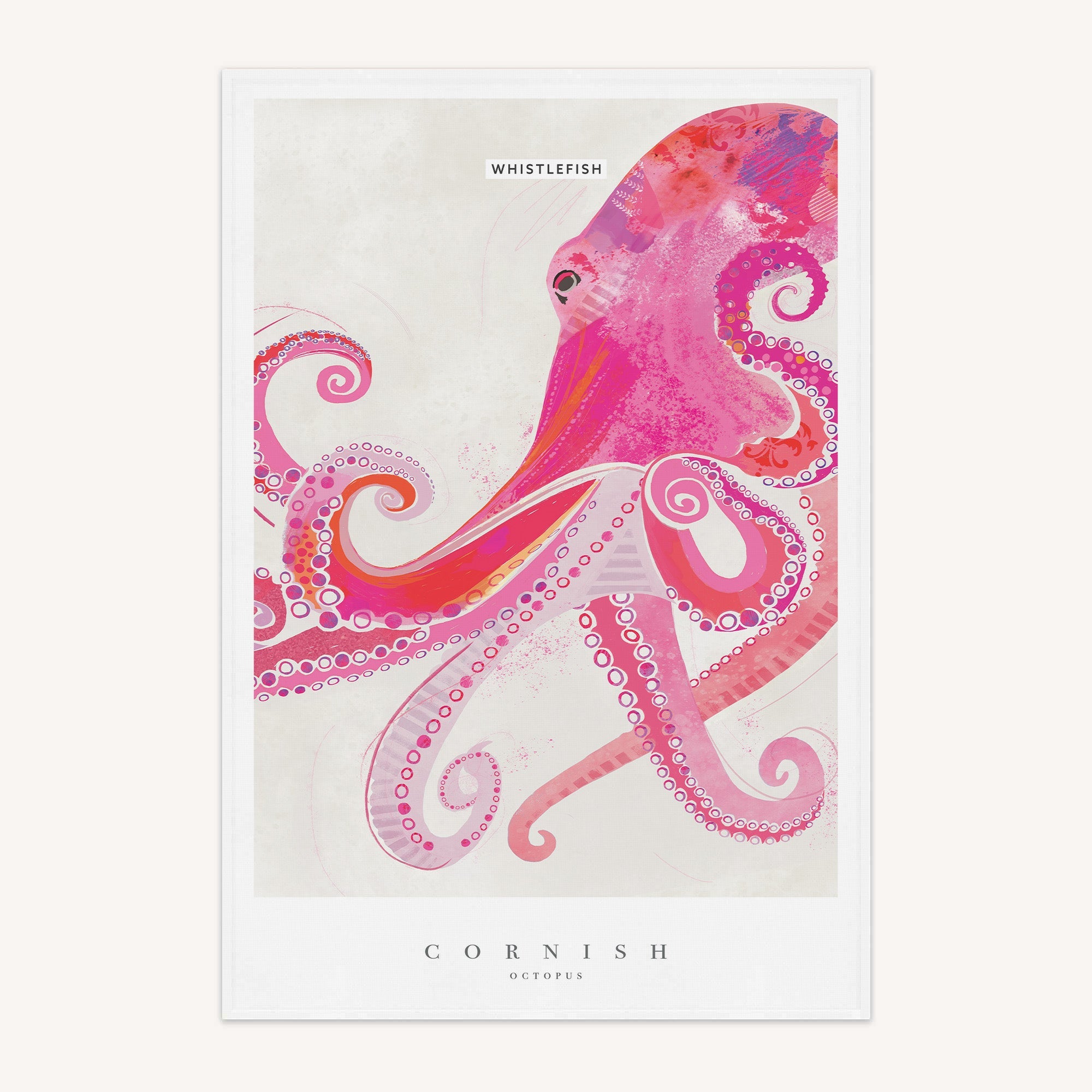 Cornish Octopus Tea Towel