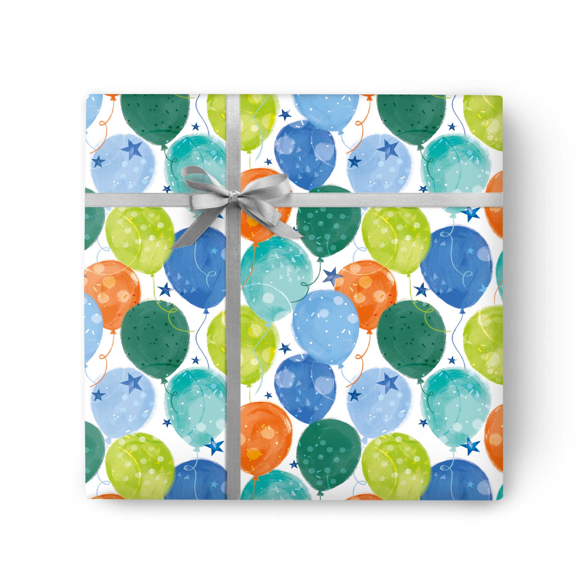 Balloons And Stars Wrapping Paper