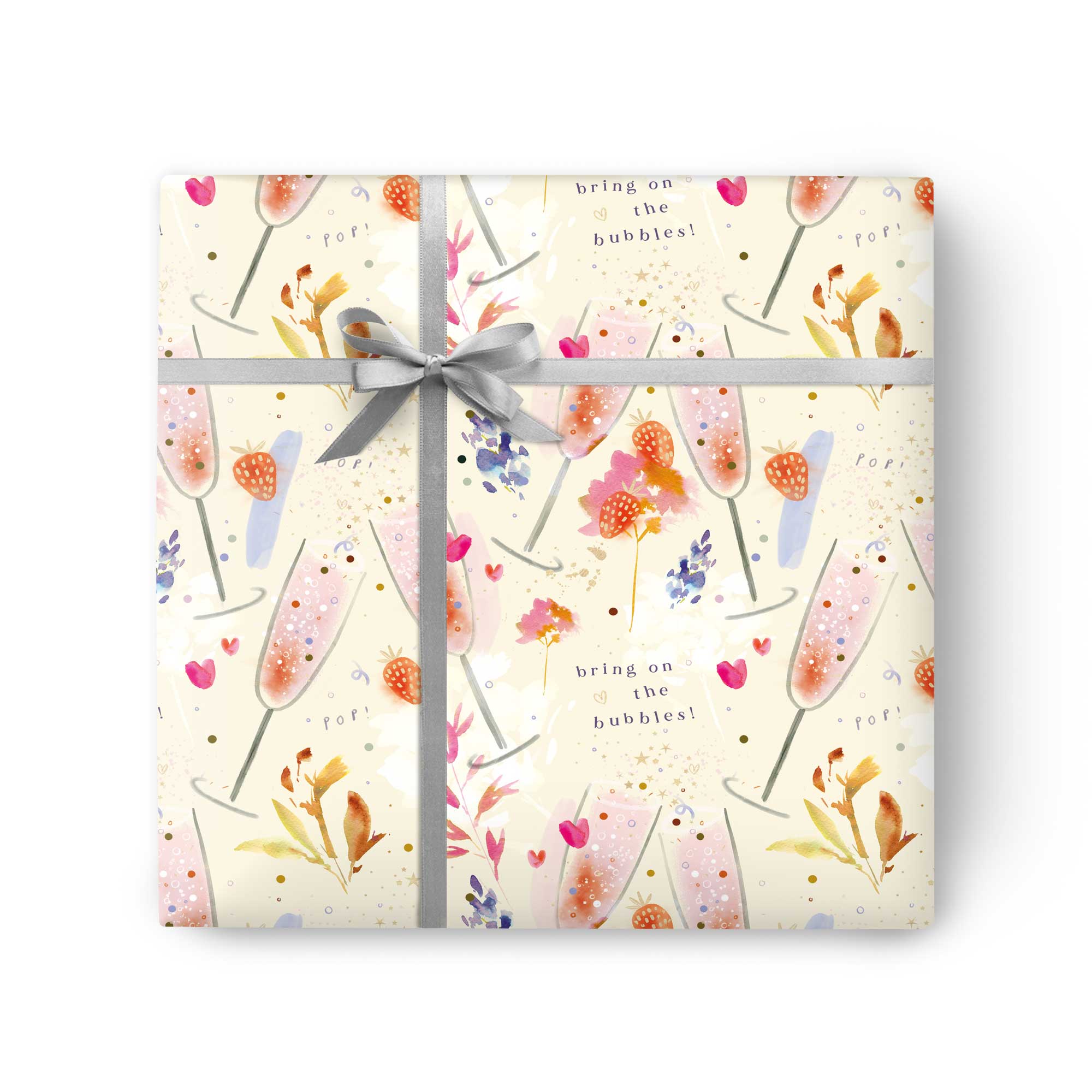 Bubbles & Hearts Wrapping Paper