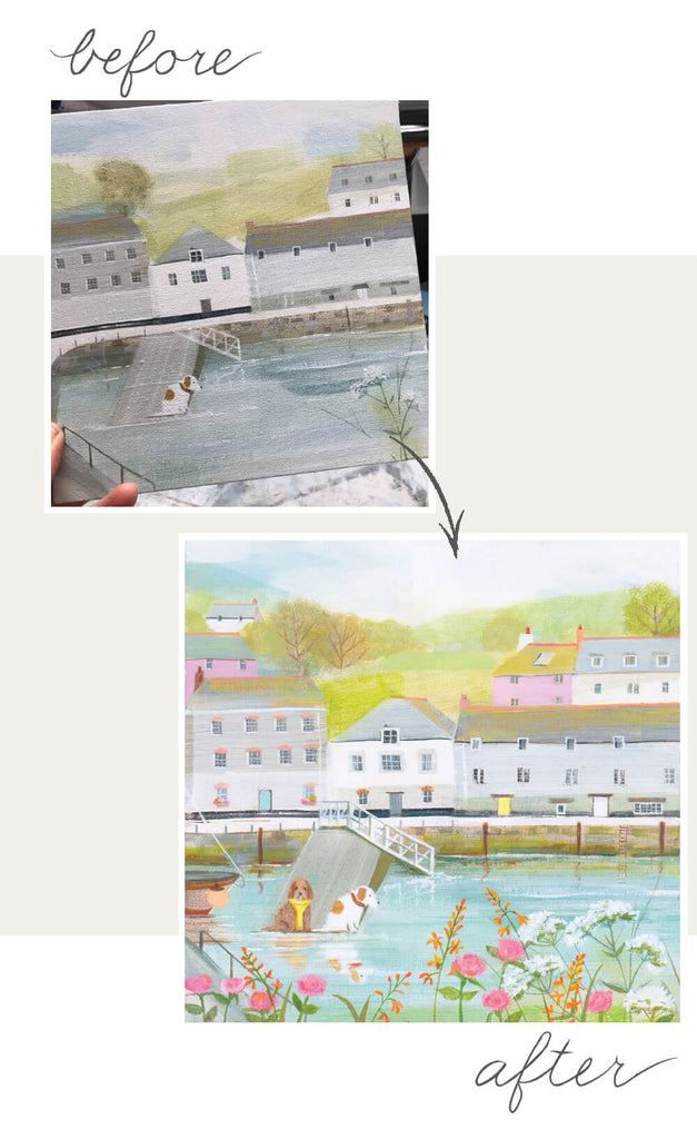 the slipway artwork before and after