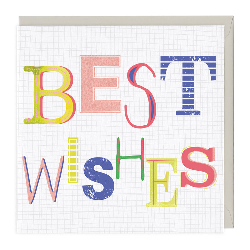 Best Wishes Typography Card – Whistlefish