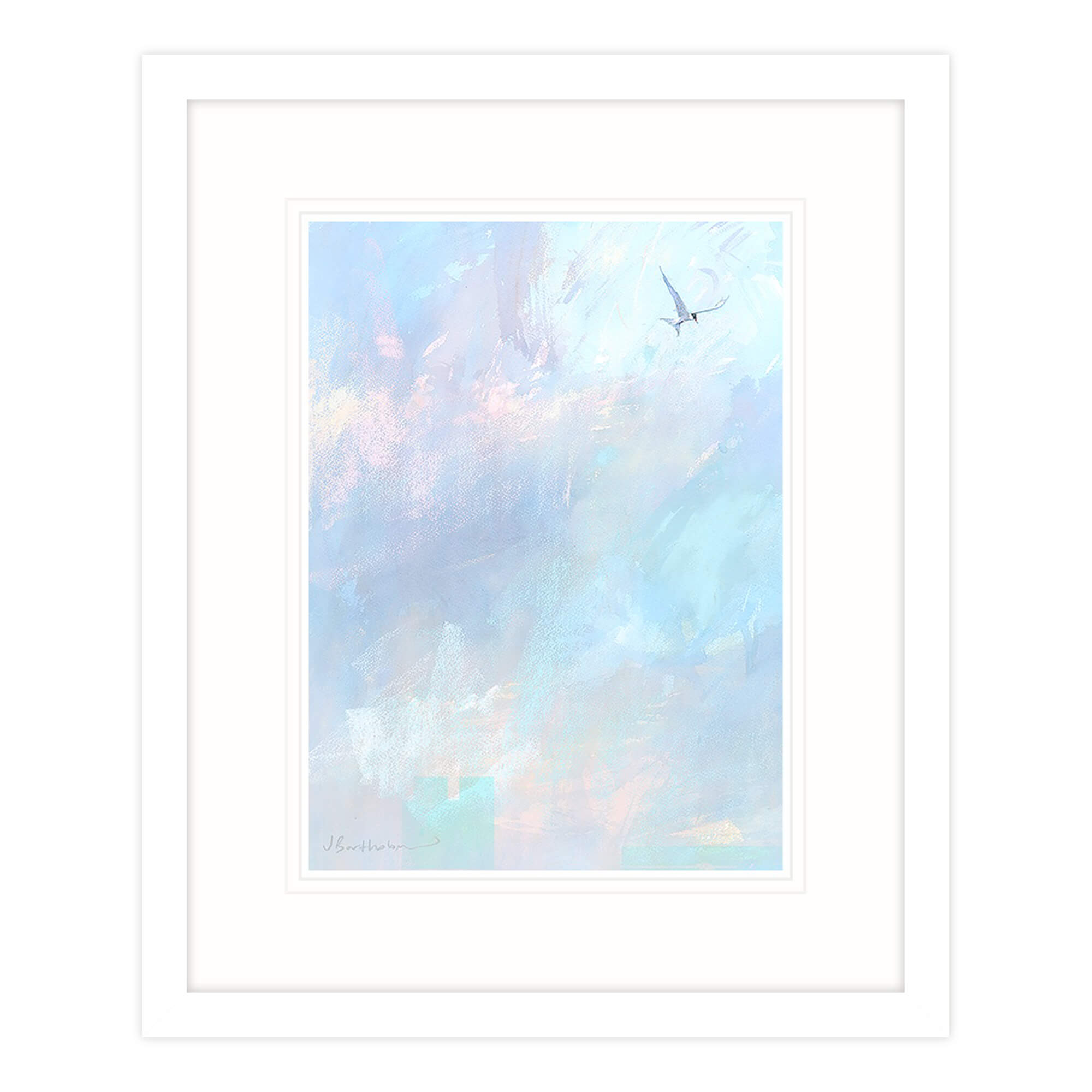 An image of Tern and Approaching Storm Framed Print Whistlefish