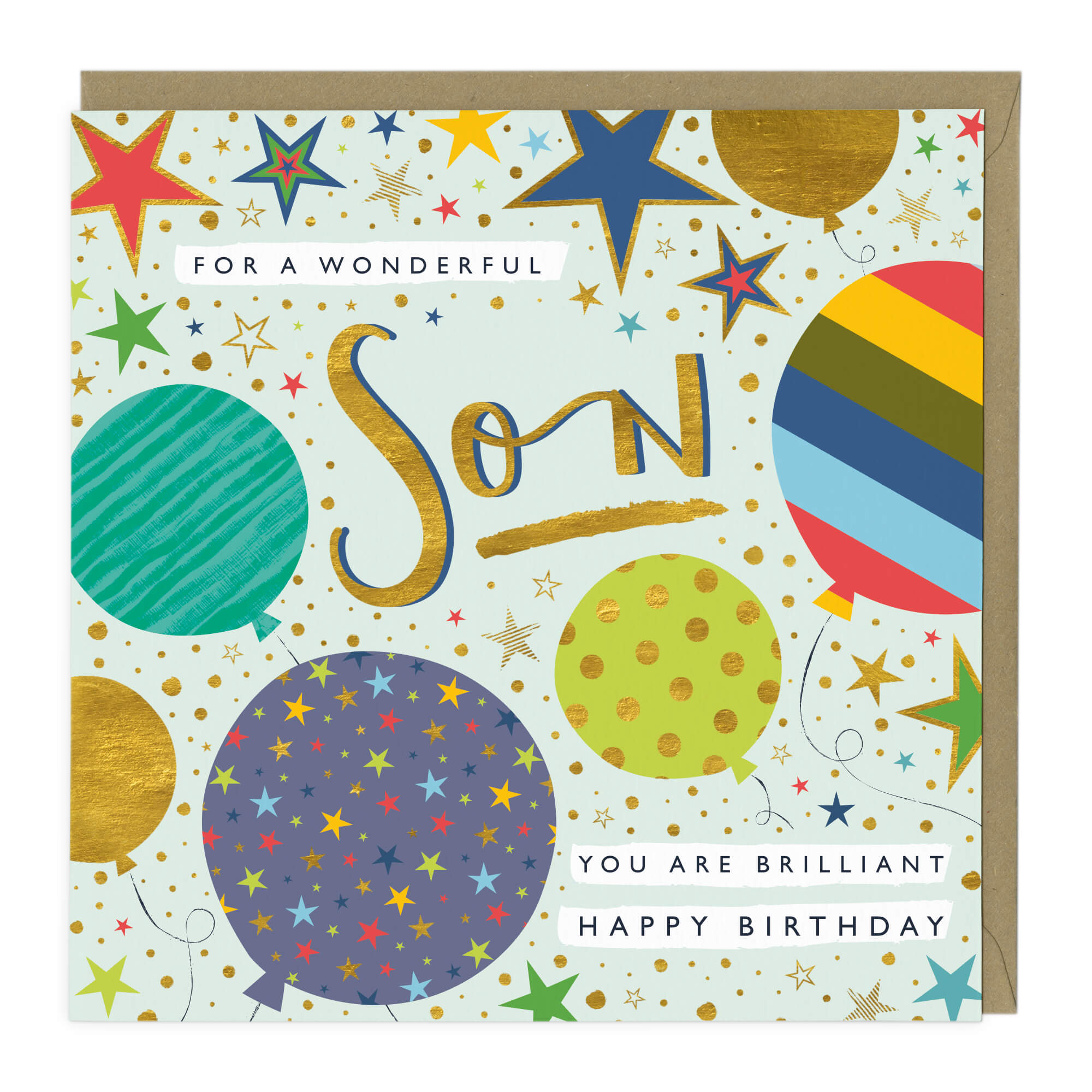 Wonderful Brilliant Son Birthday Card