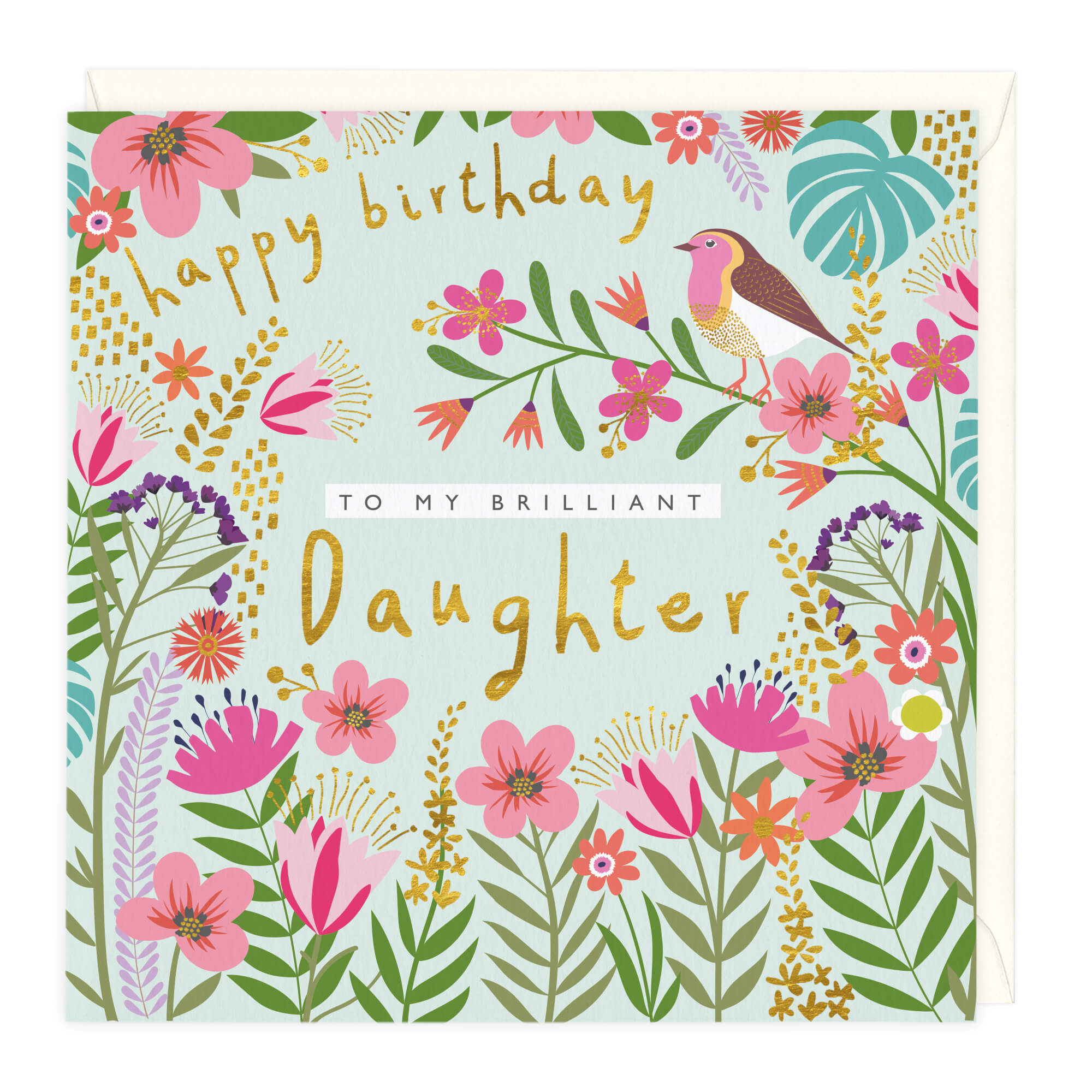 Floral Brilliant Daughter Birthday Card