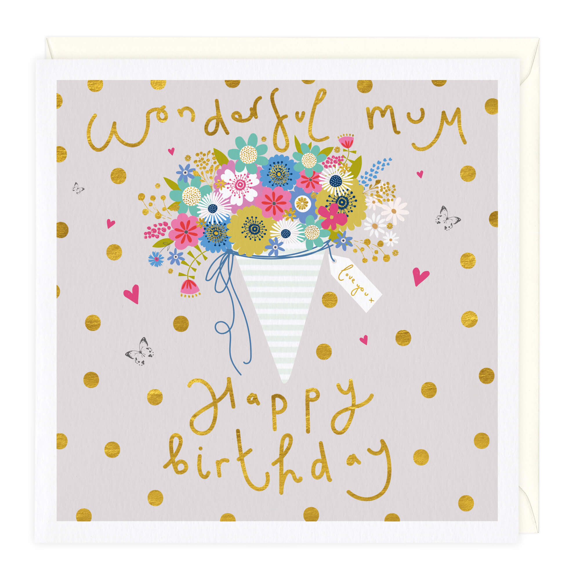 Floral Bunch Wonderful Mum Birthday Card