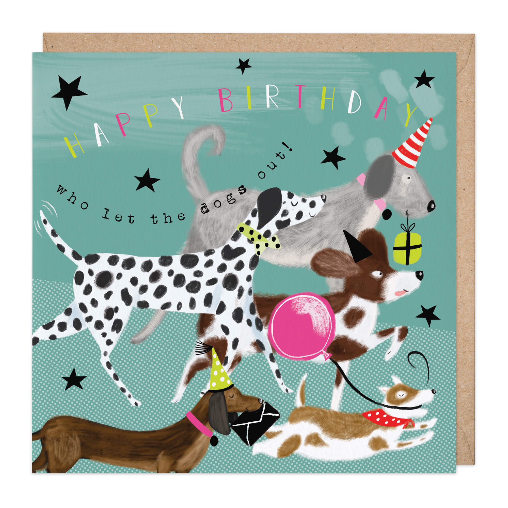 An image of Who Let The Dogs Out Birthday Card Whistlefish