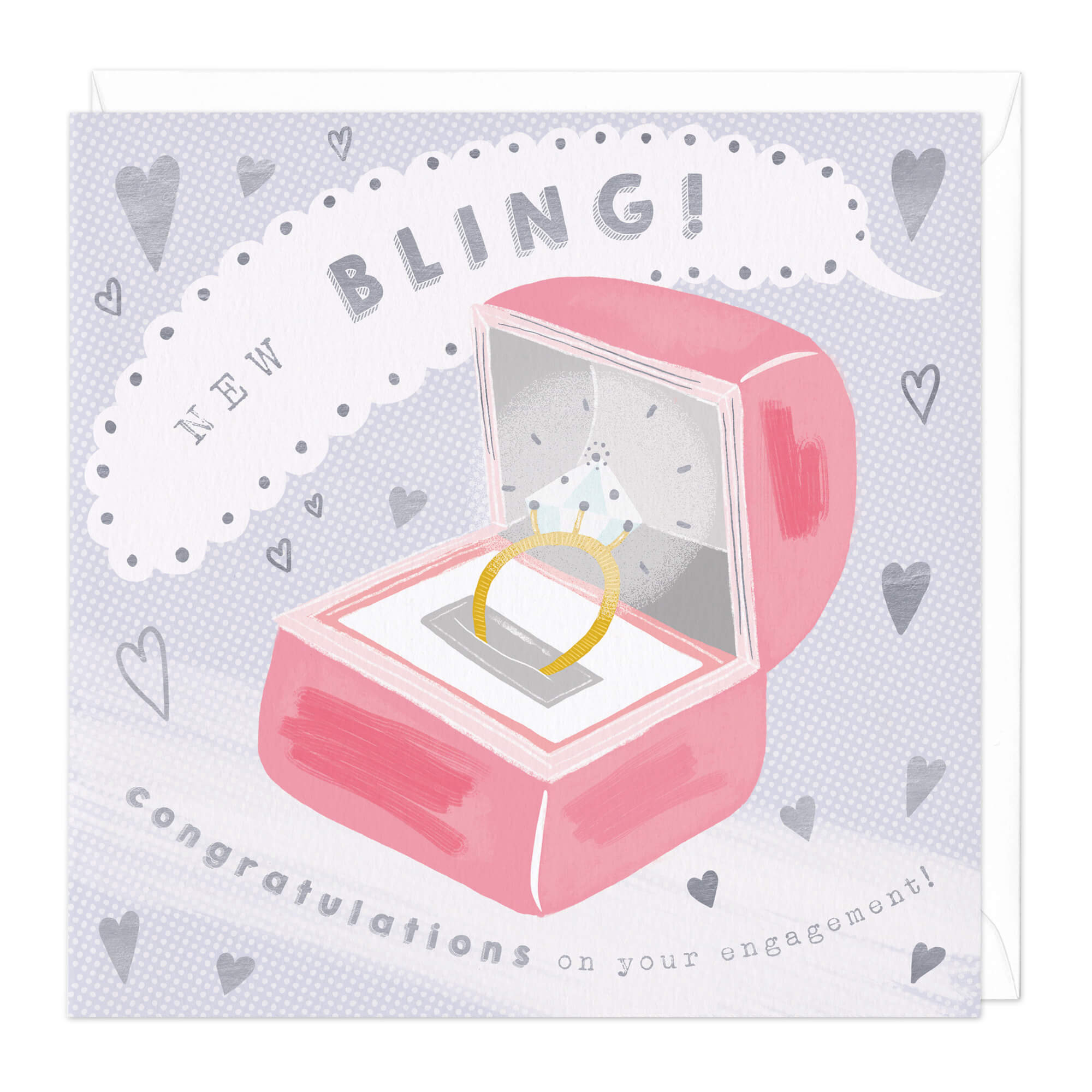 New Bling Engagement Card