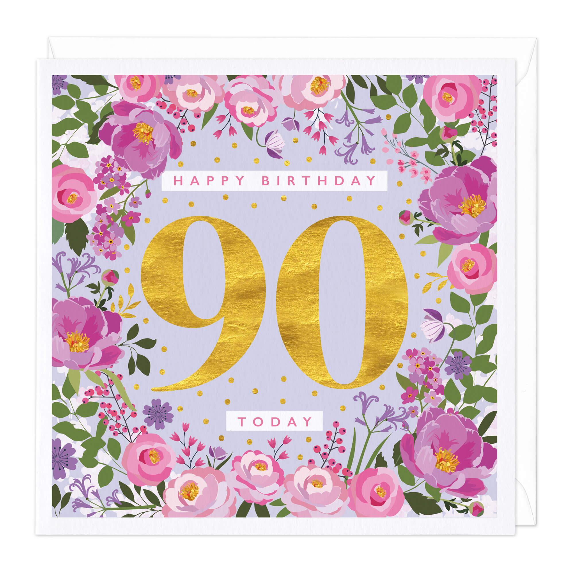 Bright and Beautiful 90 Today Birthday Card