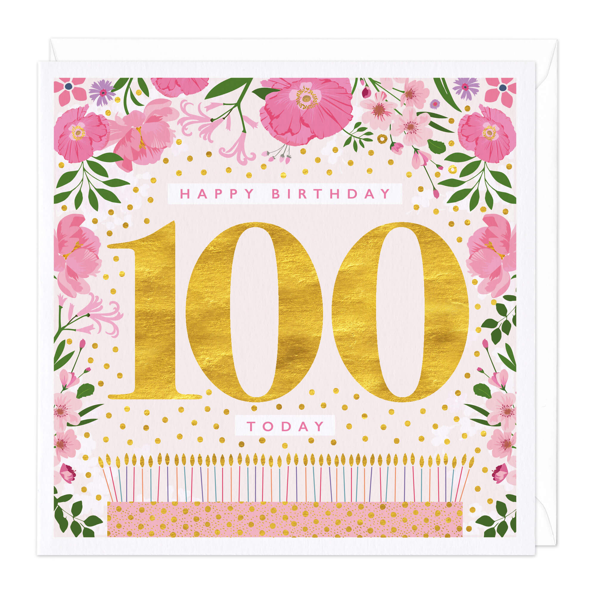Bright and Beautiful 100 Today Birthday Card