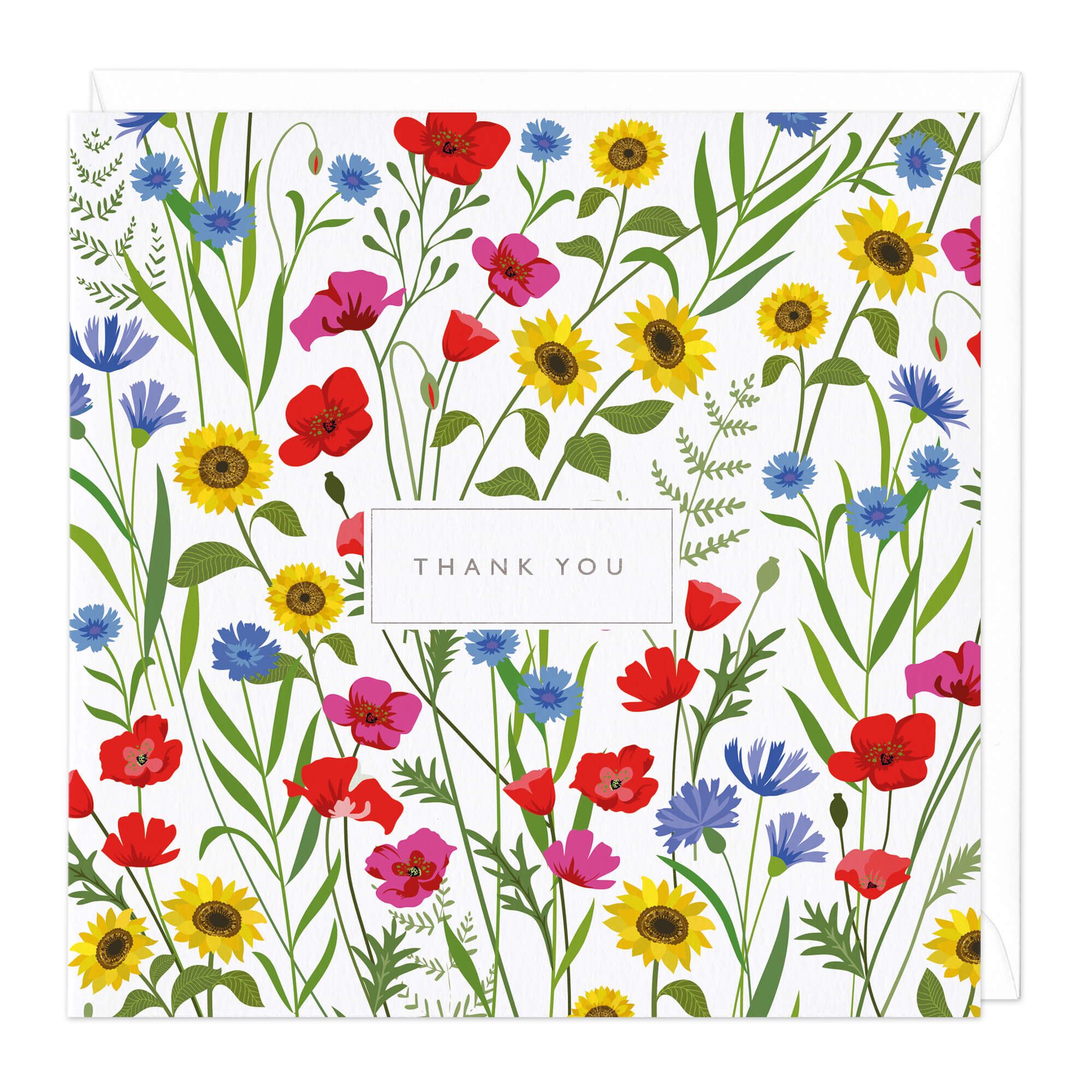 Wild Flowers Thank You Card