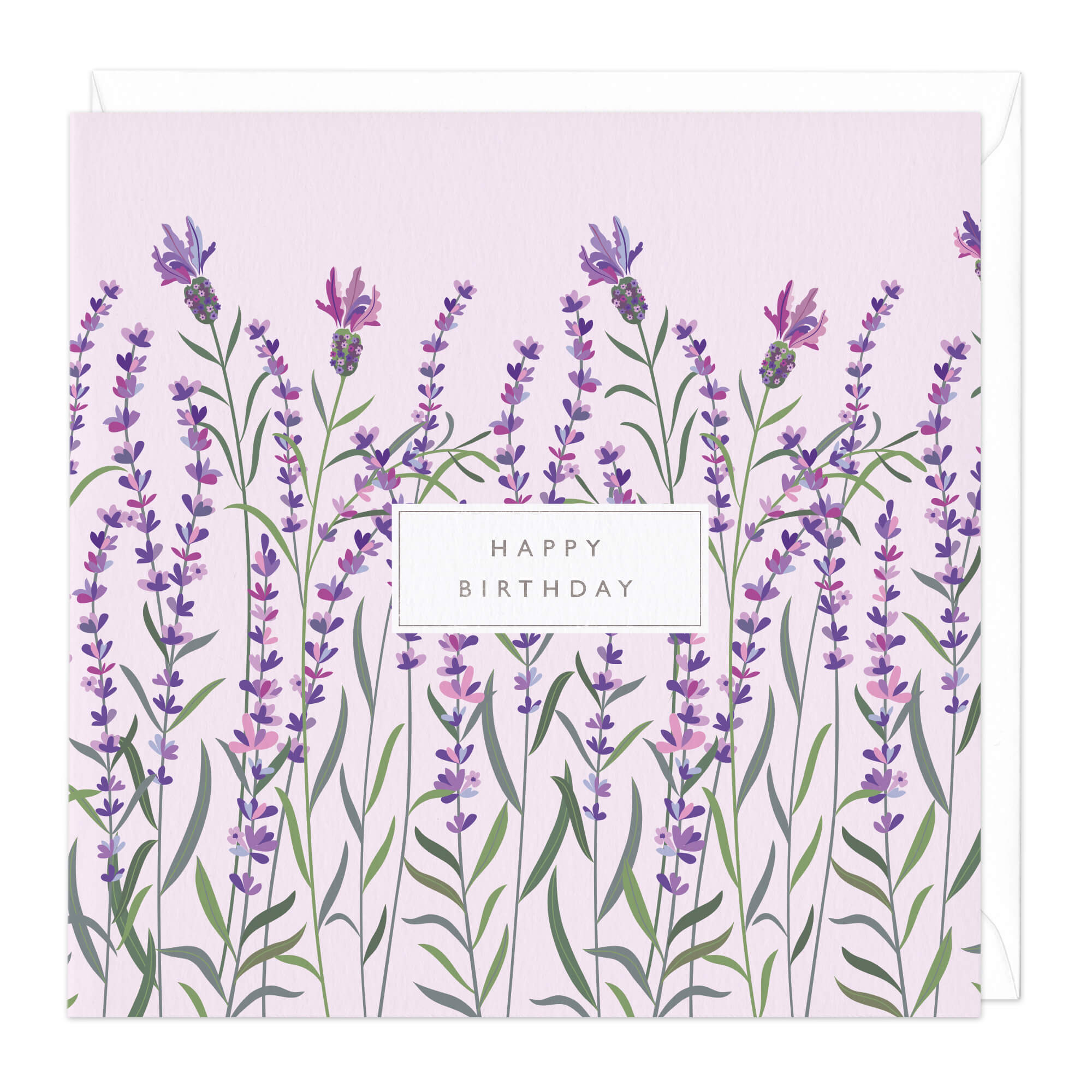 Lavender Flowers Birthday Card