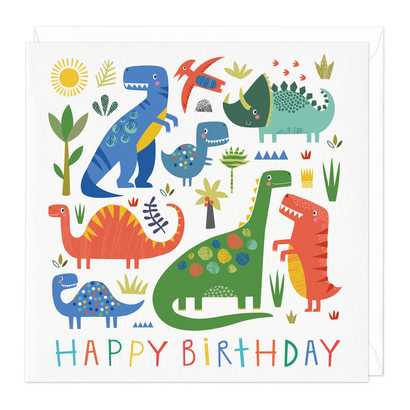 D473 - Happy Dinosaurs Children's Birthday Card