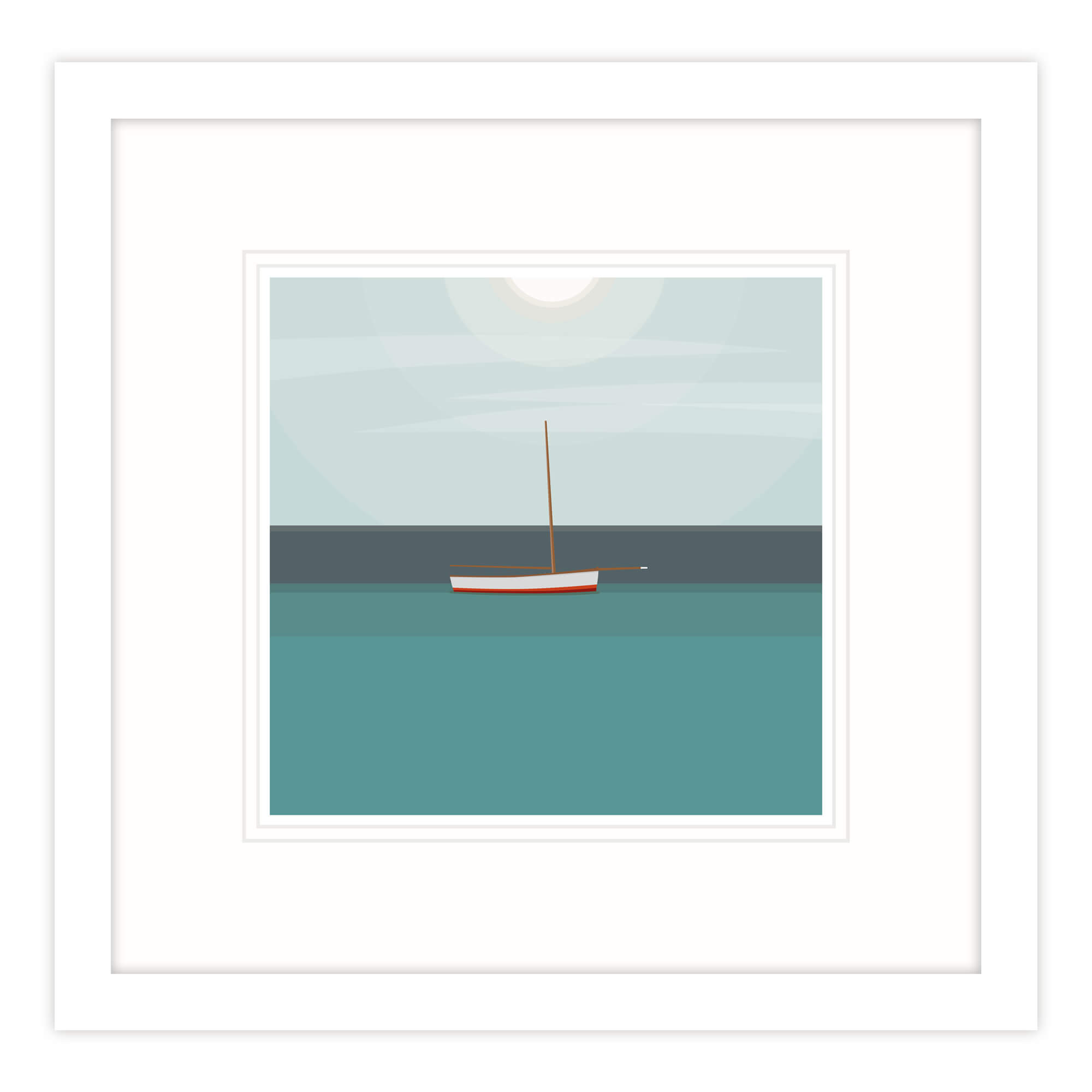An image of Working Boats III Framed Print Whistlefish