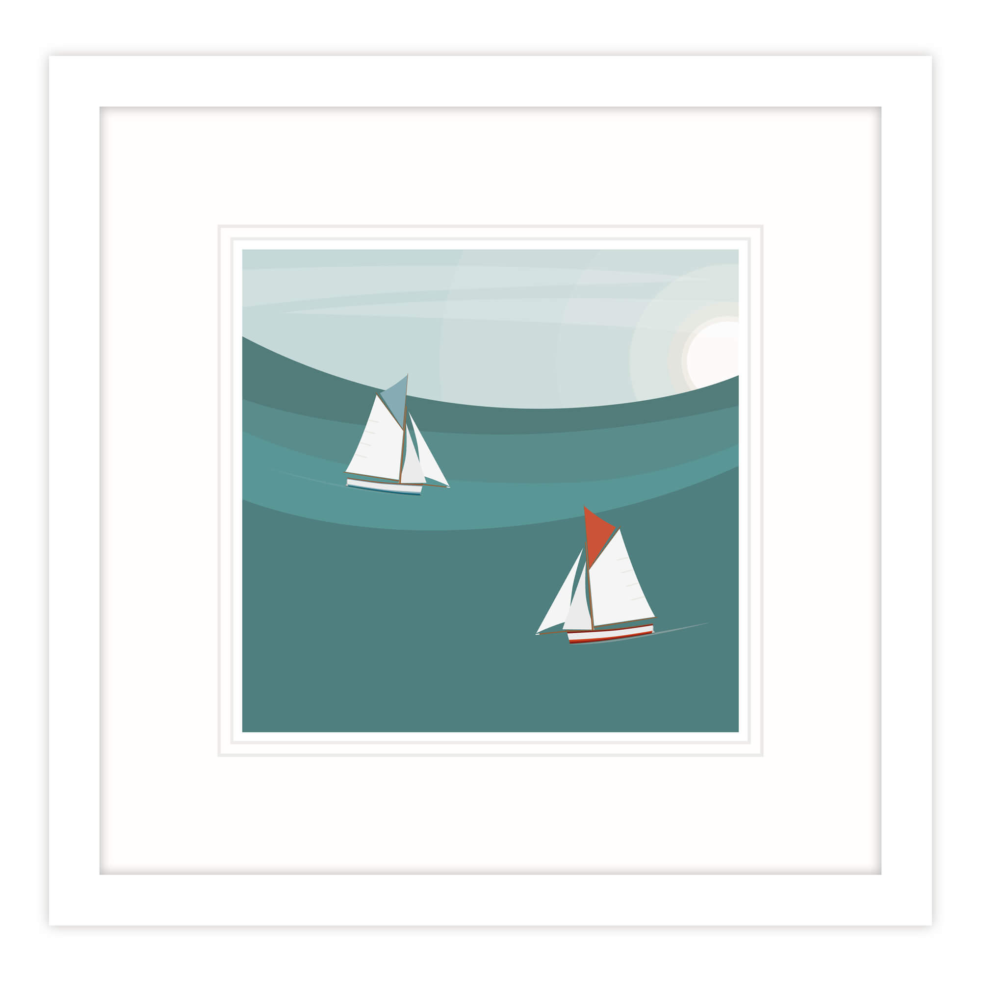 An image of Working Boats VI Framed Print Whistlefish