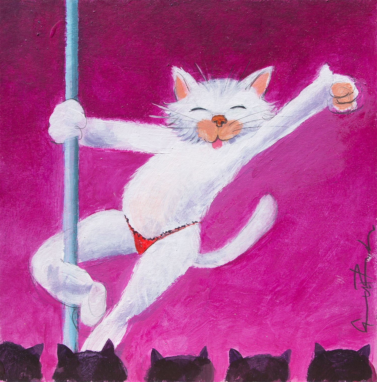 An image of Pole Cat Original Art Print Whistlefish