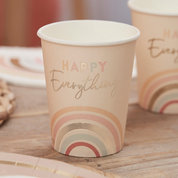 Happy Everything Rainbow Birthday Party Cups