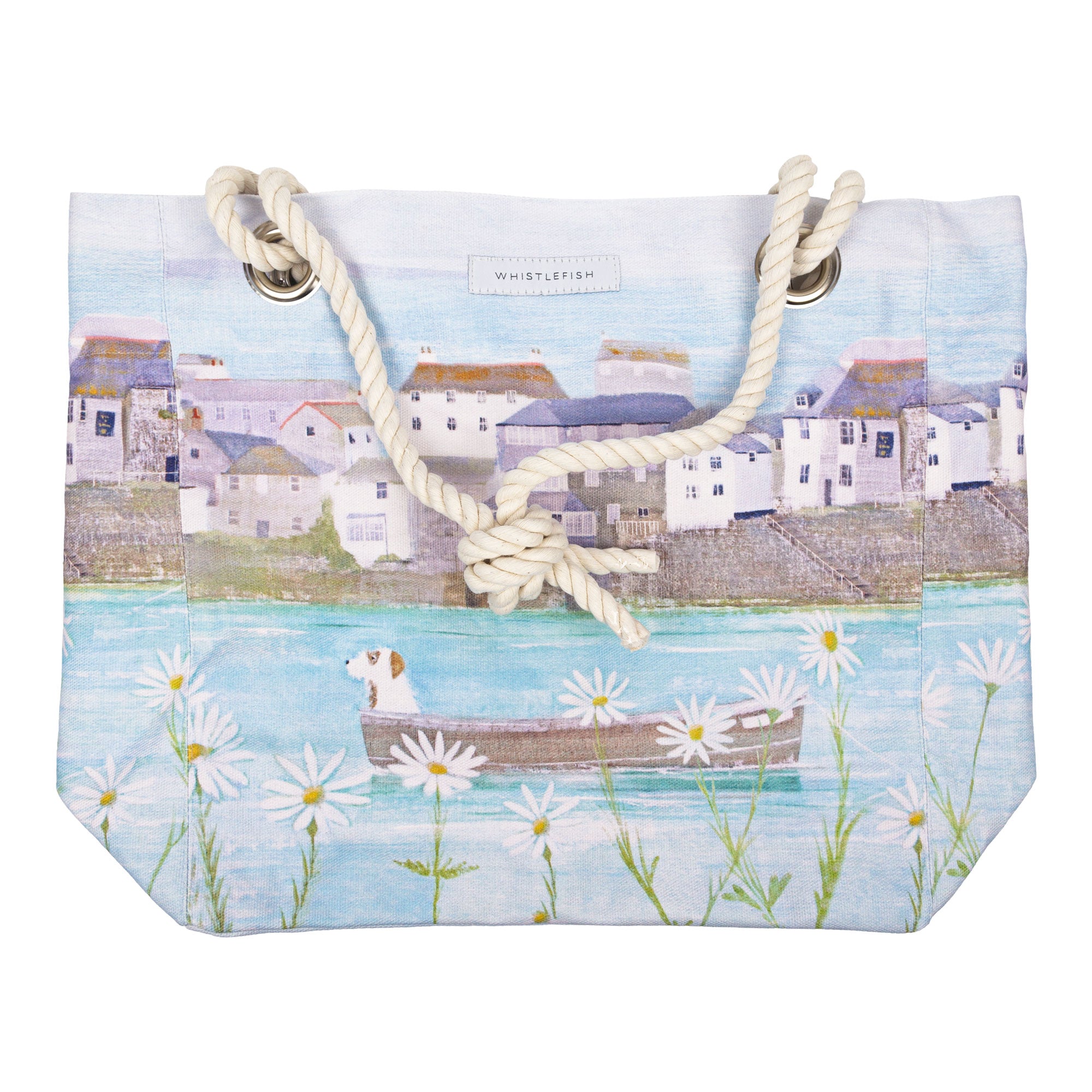 An image of Sailing Through The Daisies Rope Handle Bag Whistlefish