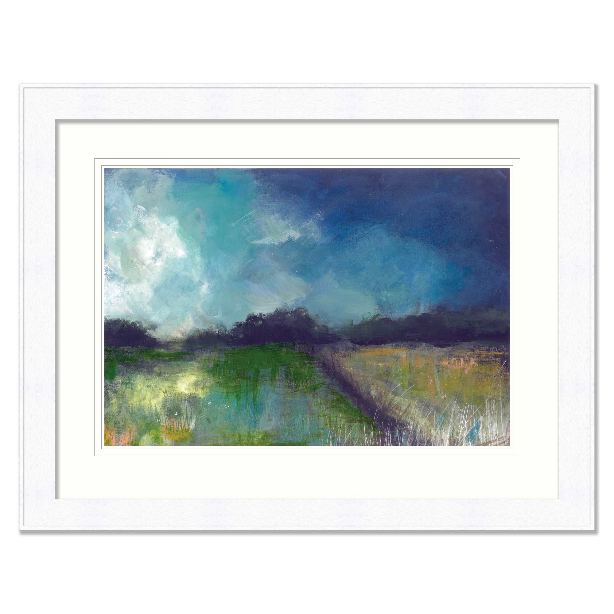An image of Autumn Fields 2 Large Framed Print Whistlefish