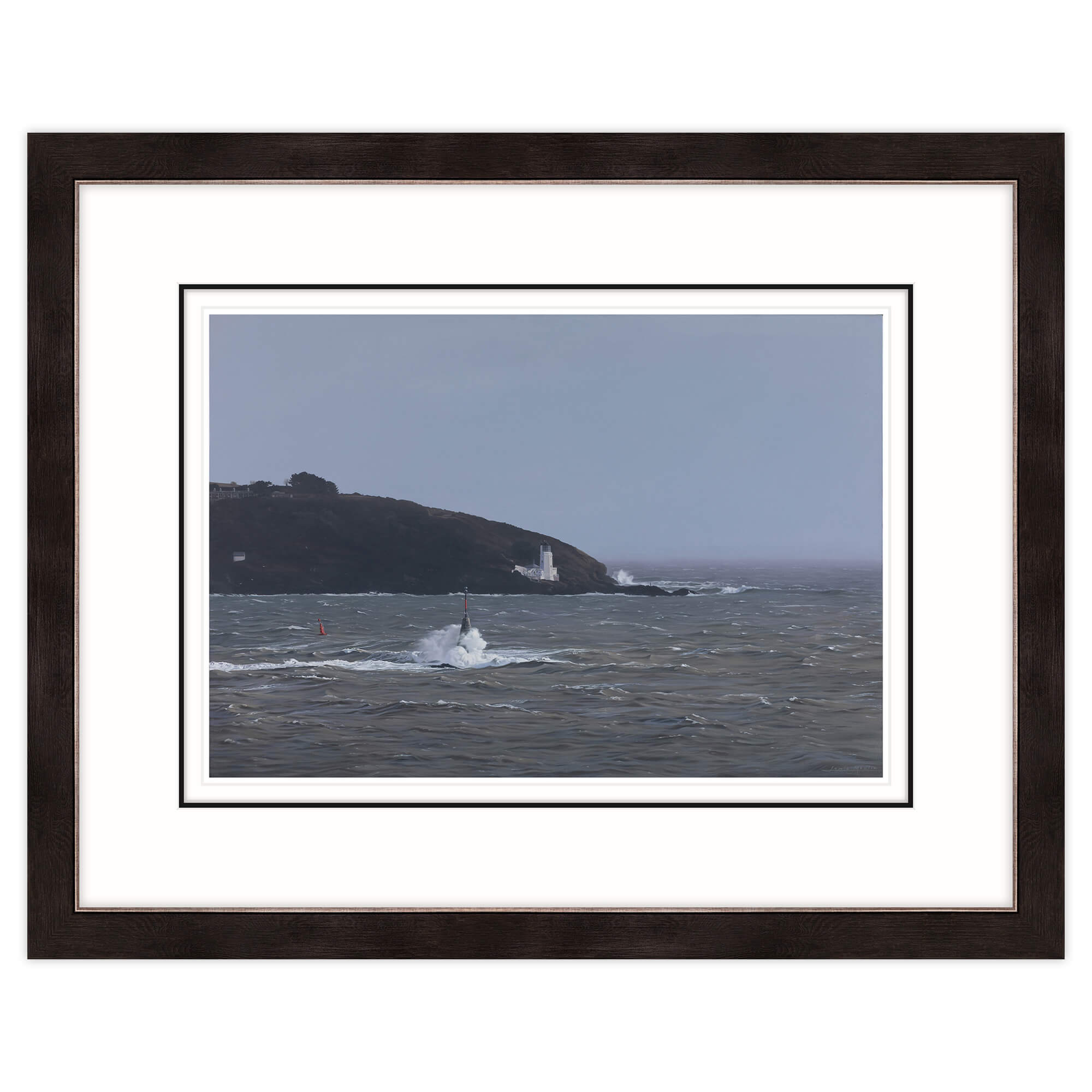 An image of February meets Black Rock Framed Print Whistlefish