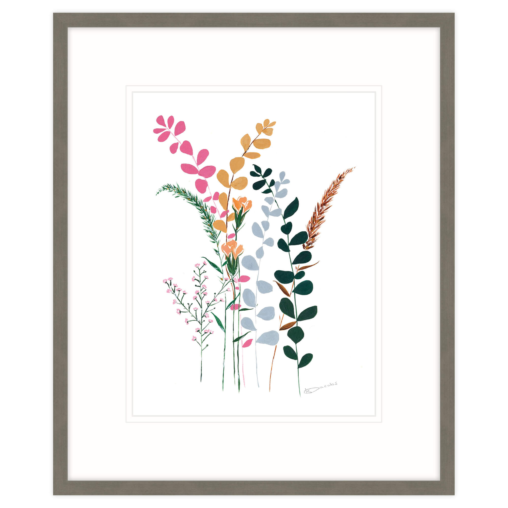 An image of Flora & Fauna Framed Print Whistlefish