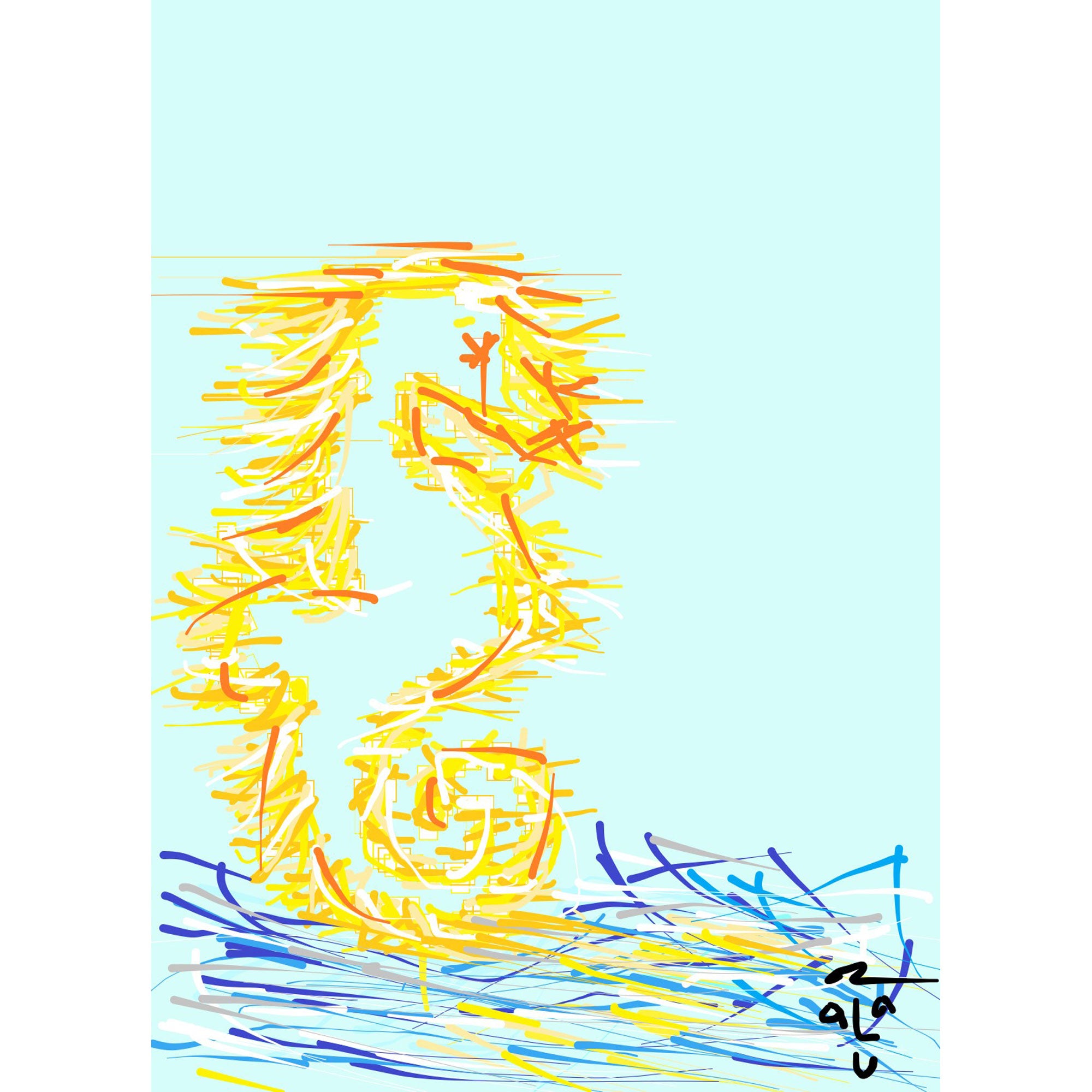 An image of Seahorse Art Print Whistlefish