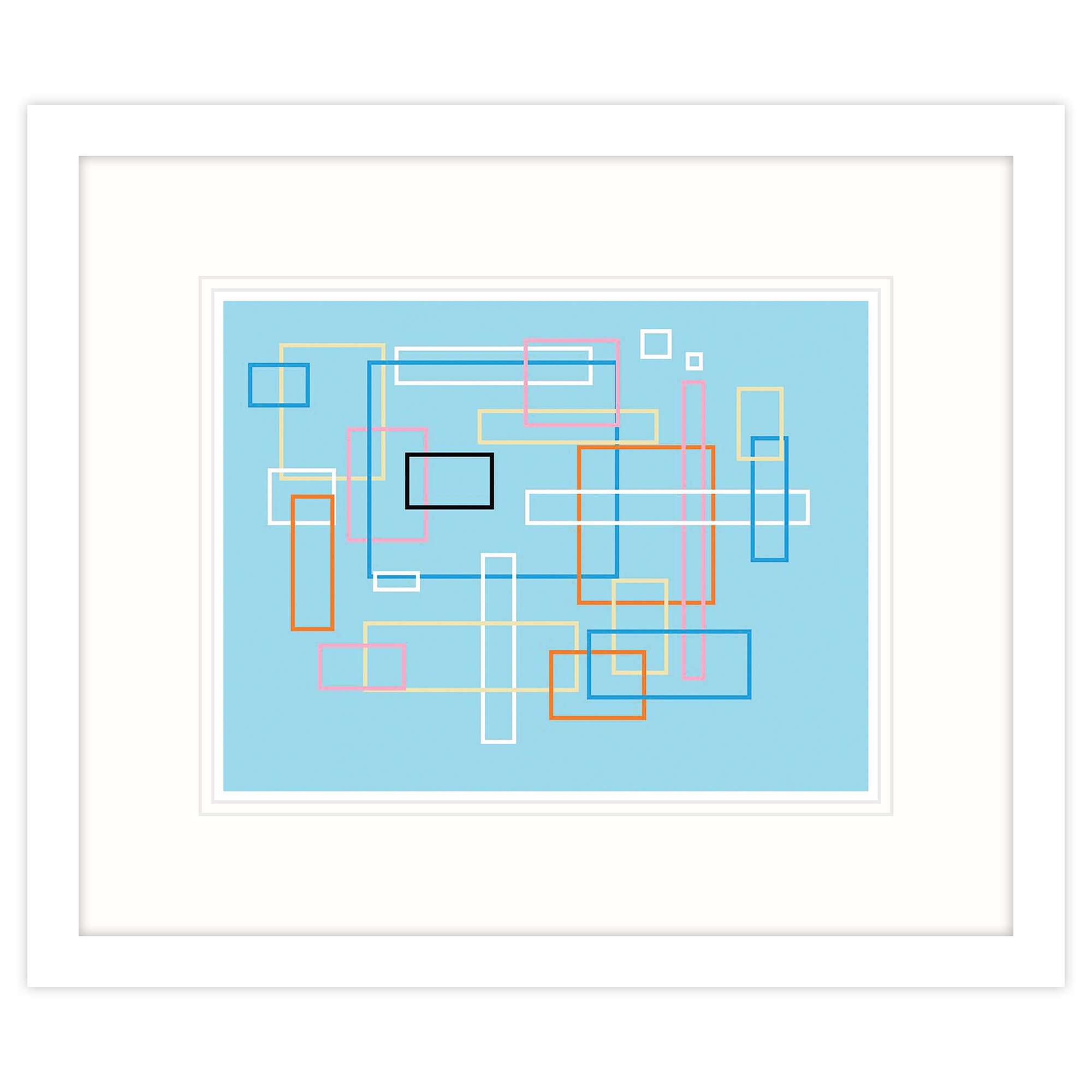 An image of A Box of Words Framed Print Whistlefish