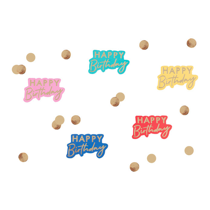 MIX-414 - Multi-Coloured Happy Birthday Table Confetti