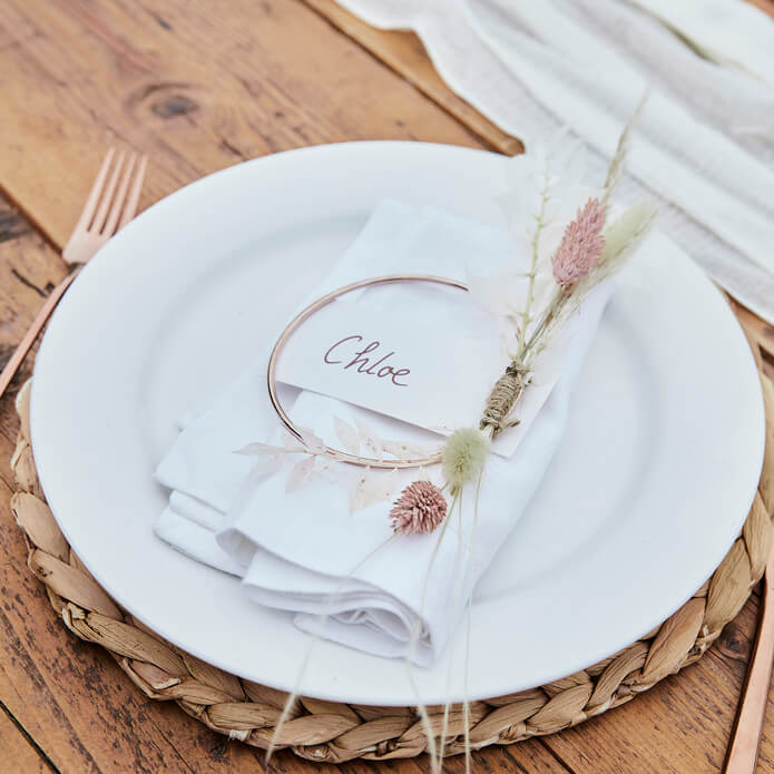 Rose Gold Contemporary Place Cards