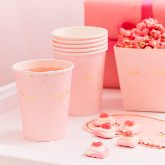 An image of Pink Pamper Party Paper Cups Whistlefish