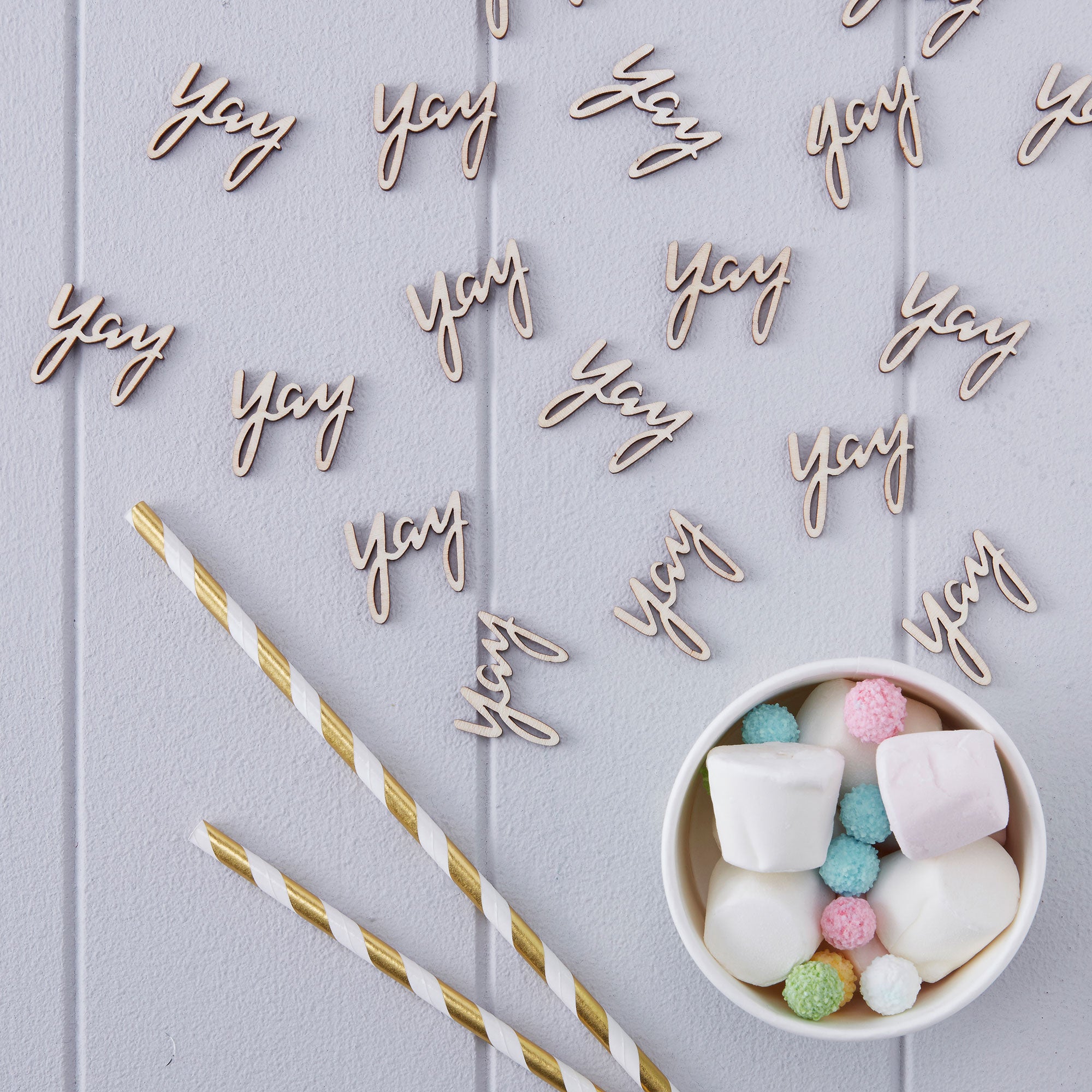 Wooden Yay Table Confetti