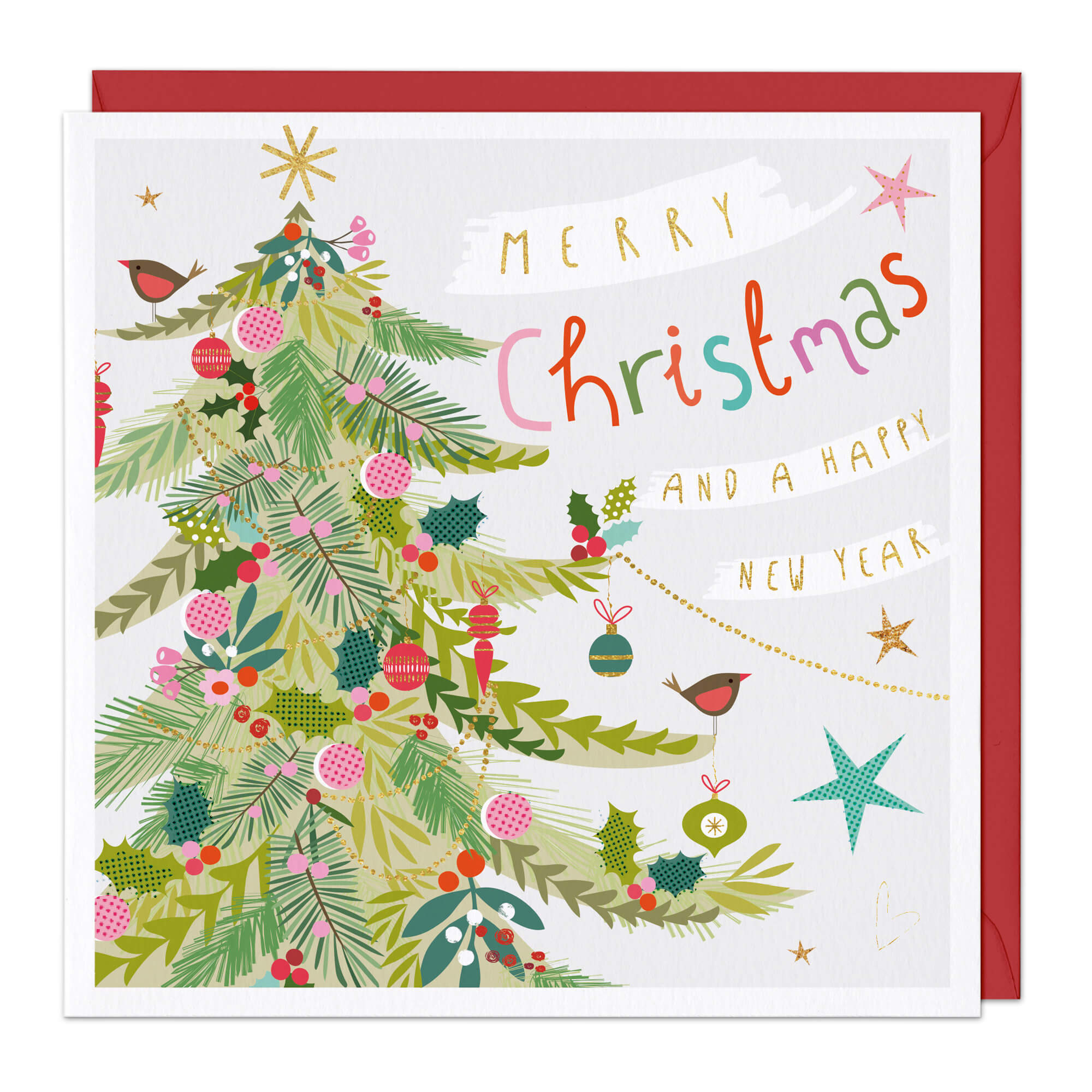 An image of Decorated Tree Christmas Card Whistlefish