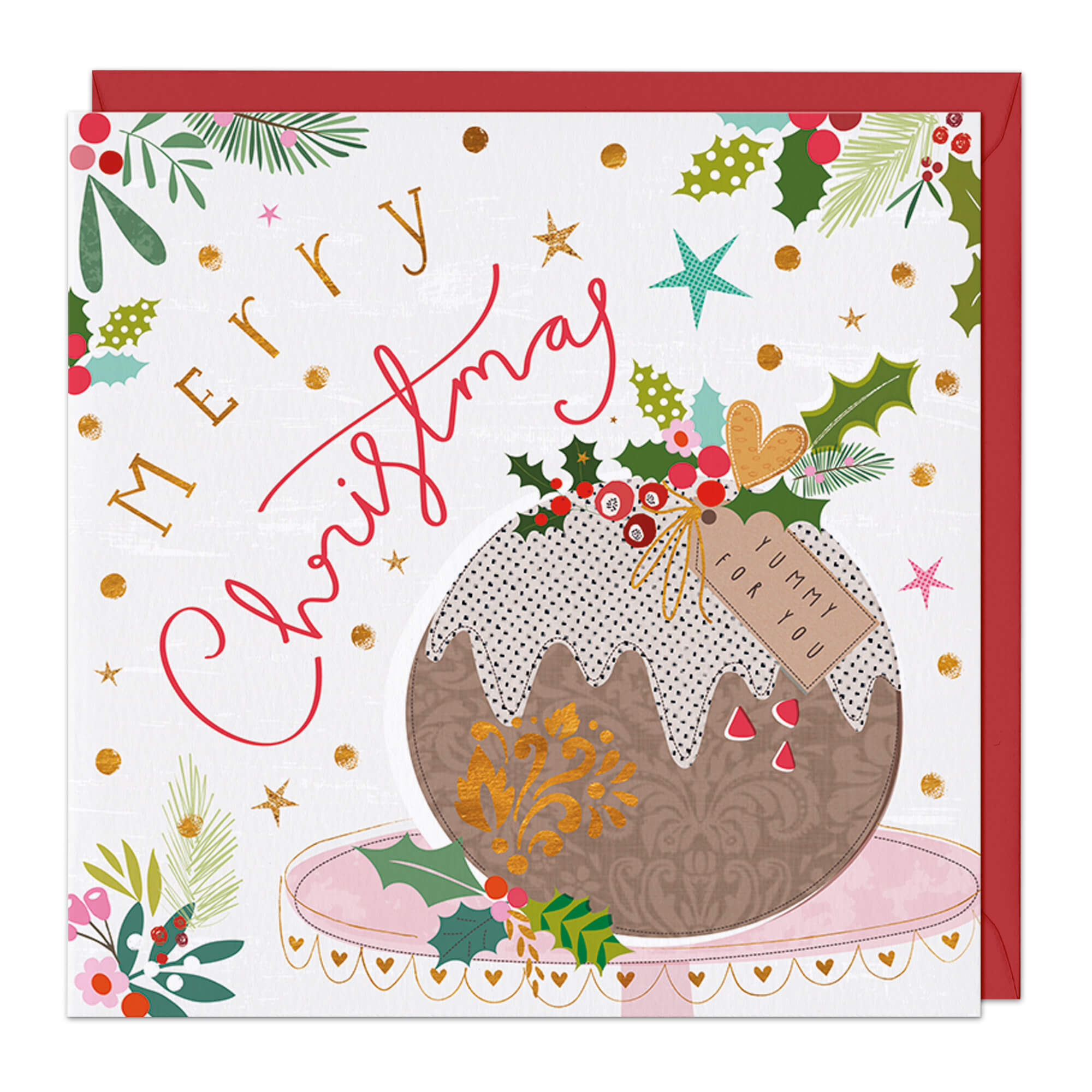 An image of Yummy Christmas Pud Christmas Card Whistlefish