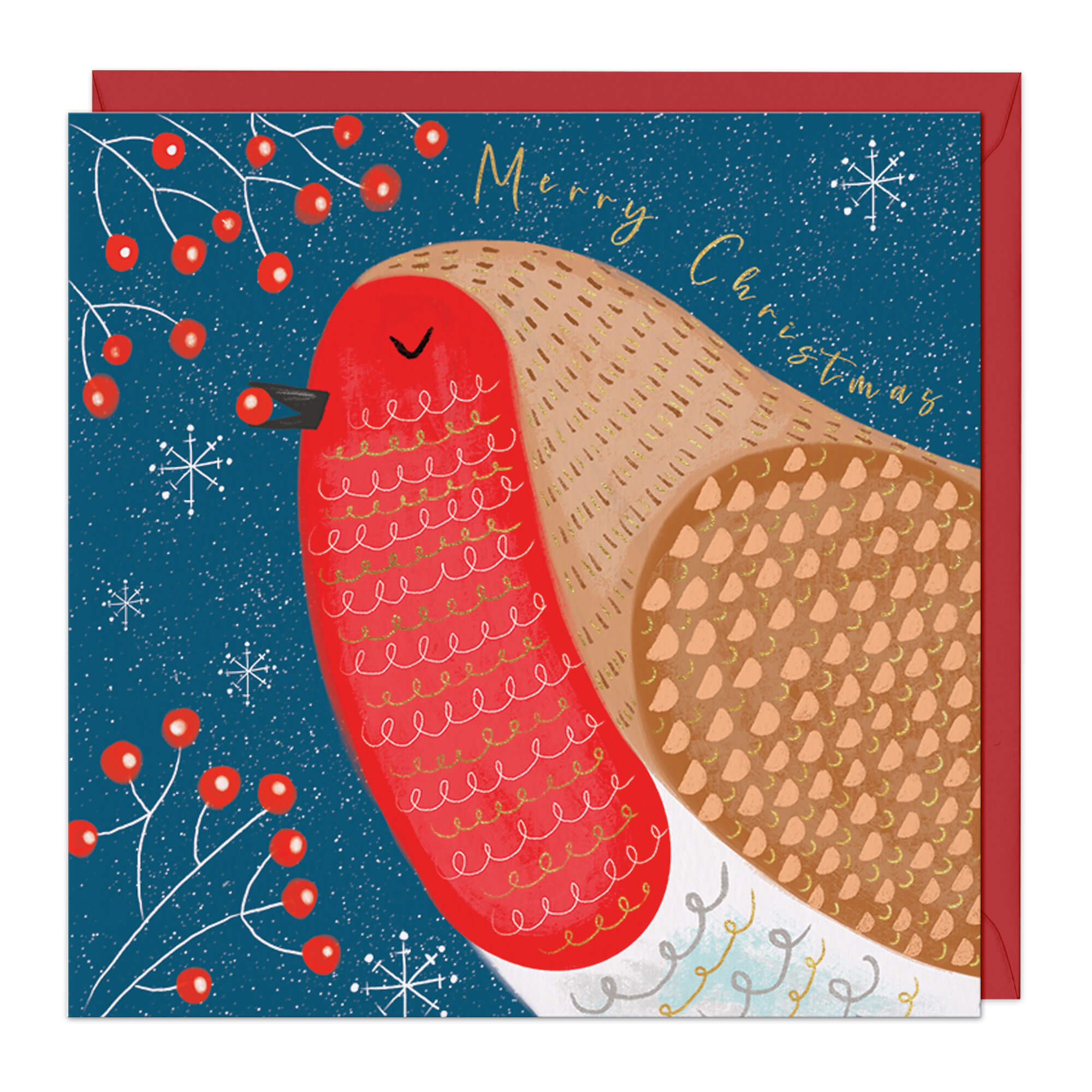 An image of Festive Robin Christmas Card Whistlefish