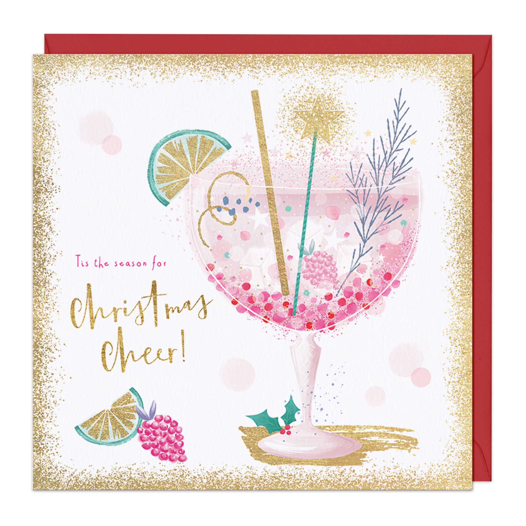 An image of Colourful Cocktail Christmas Card Whistlefish