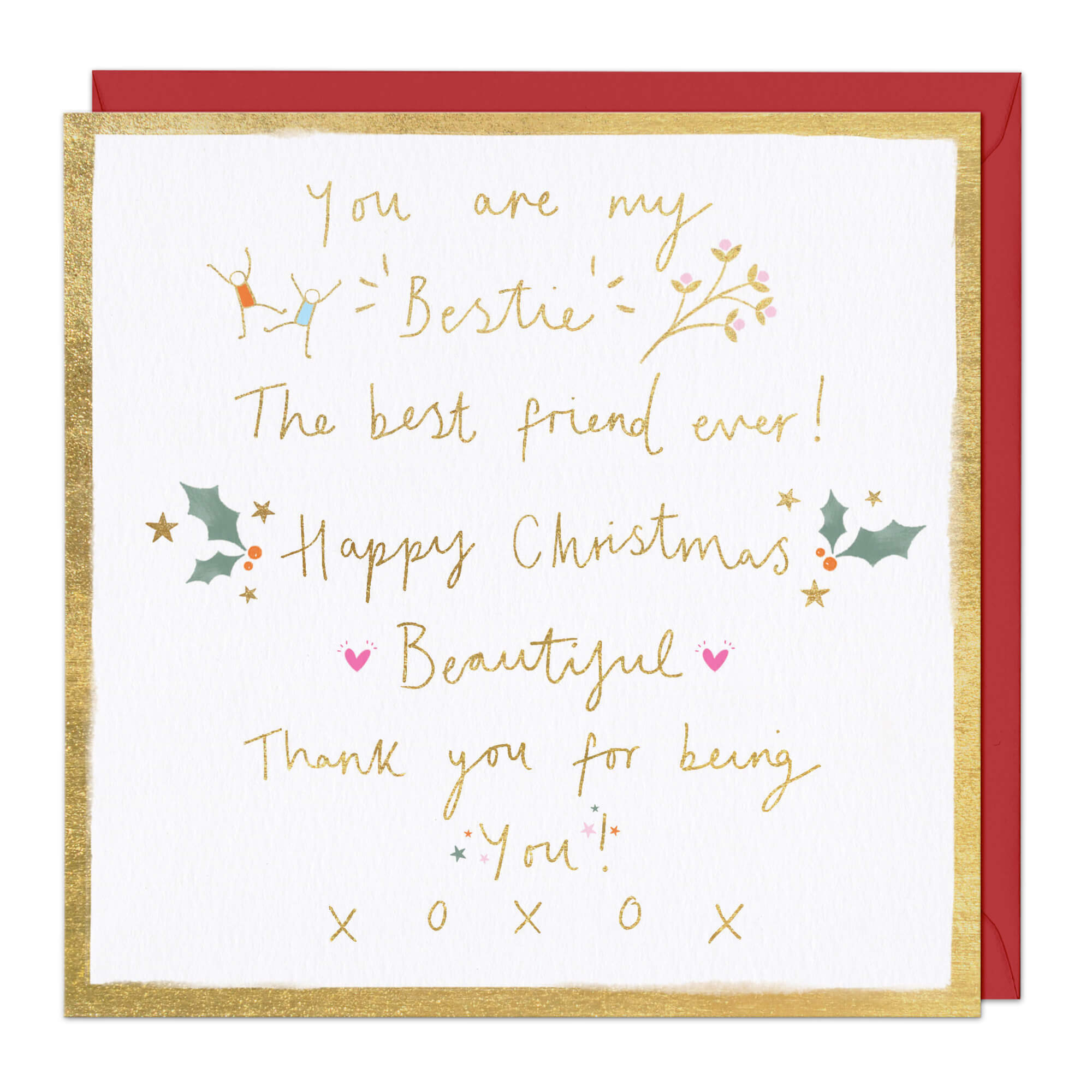 An image of To My Bestie Christmas Card Whistlefish