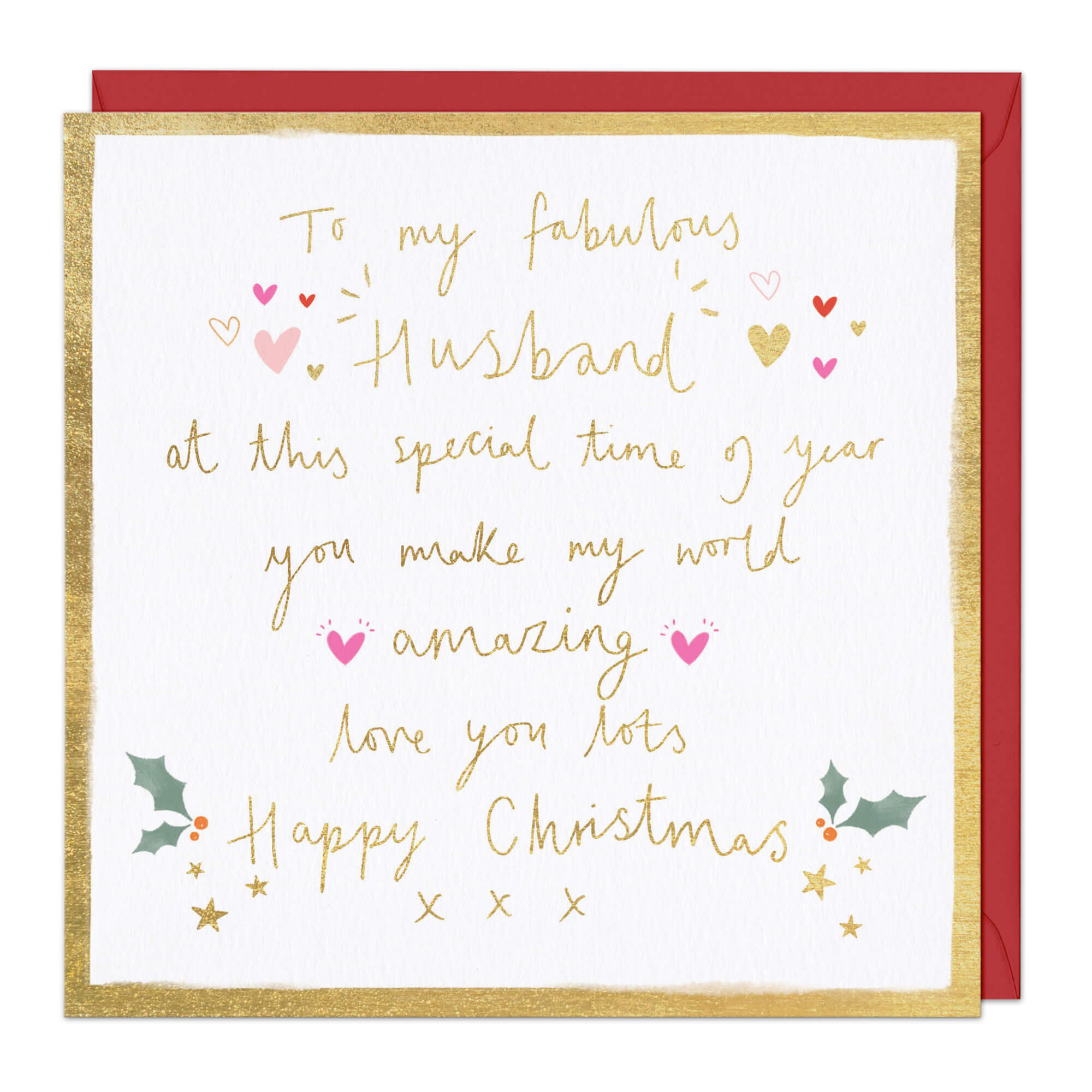 An image of To My Fabulous Husband Christmas Card Whistlefish