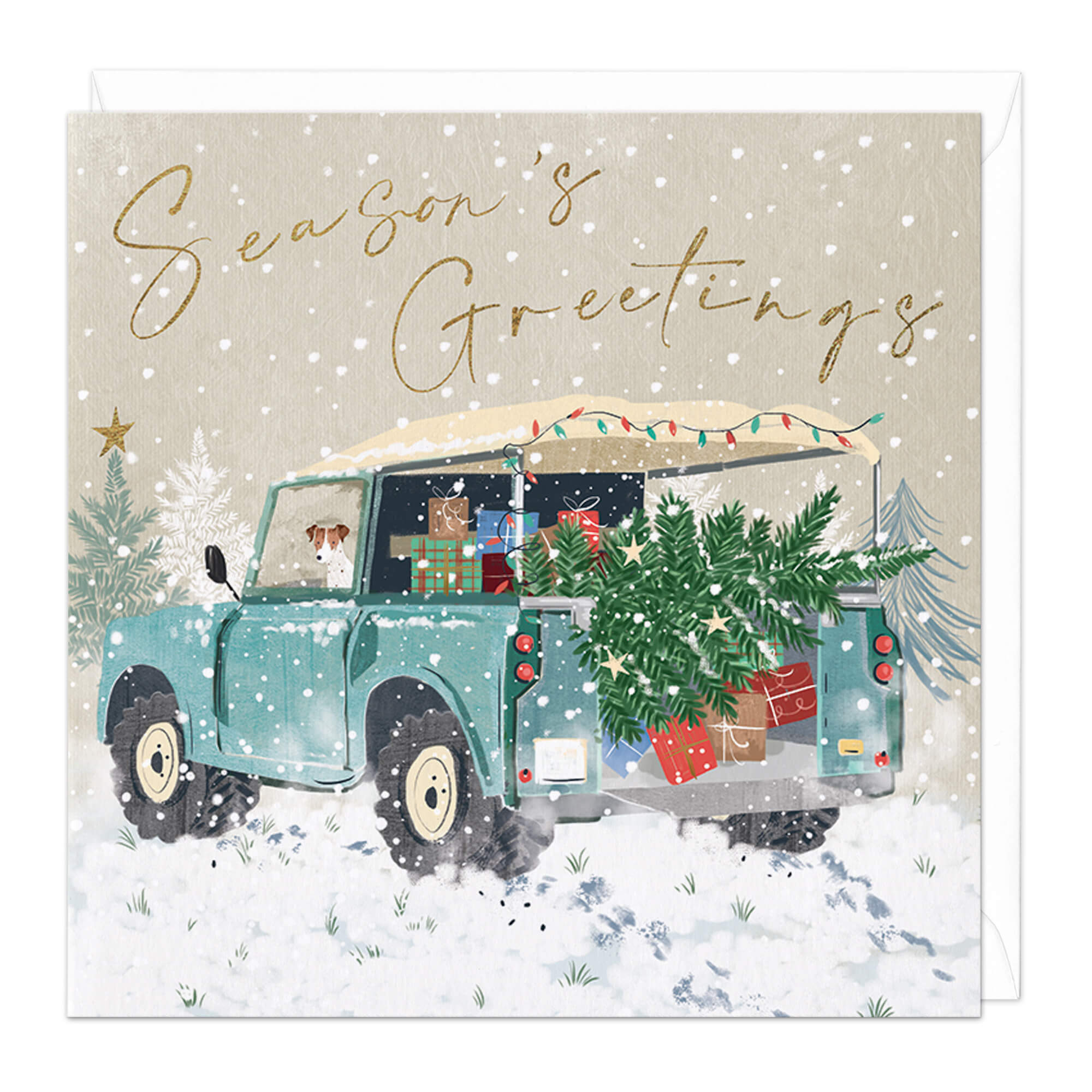 An image of Festive Land Rover Christmas Card Whistlefish