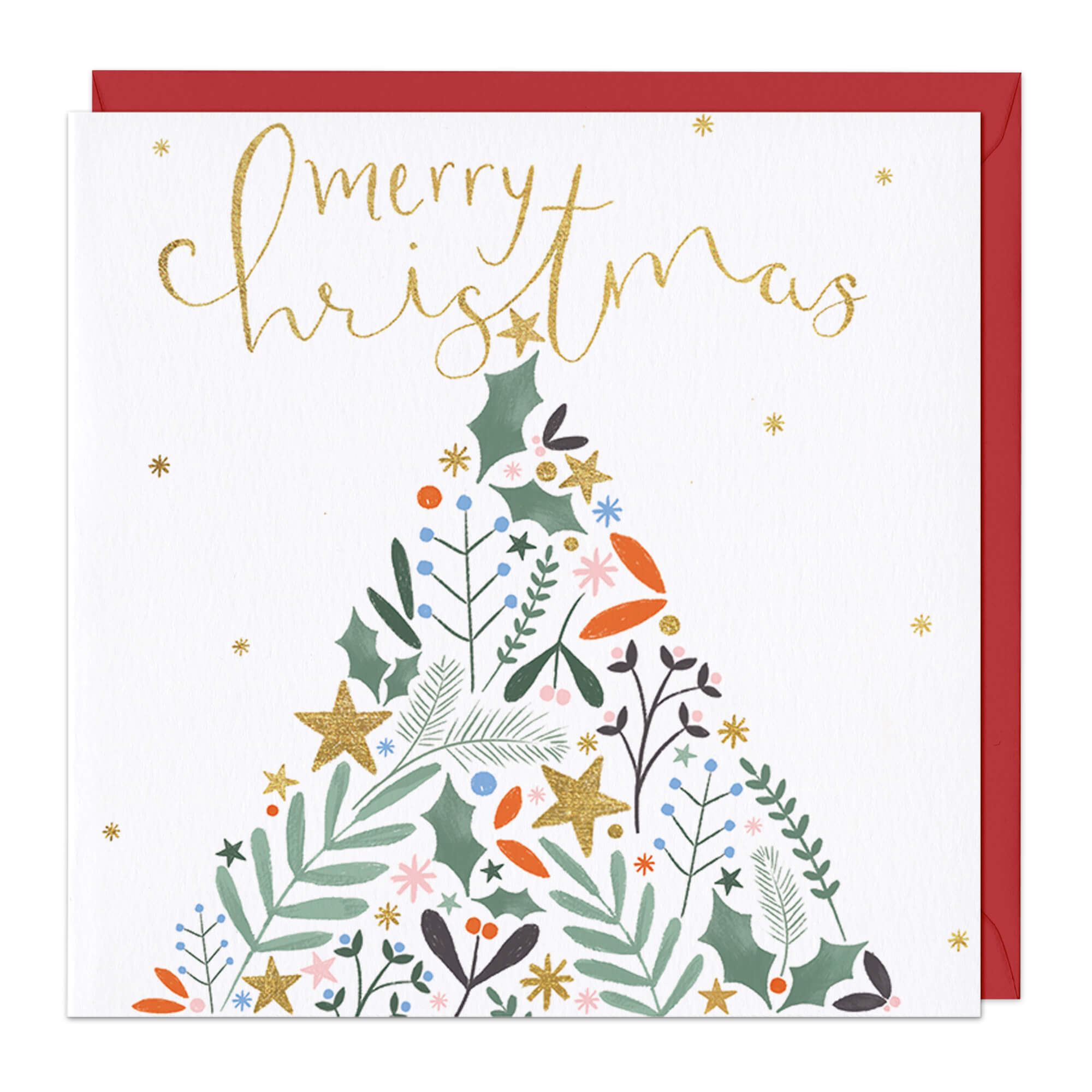 An image of Tree of Festive Leaves Christmas Card Whistlefish