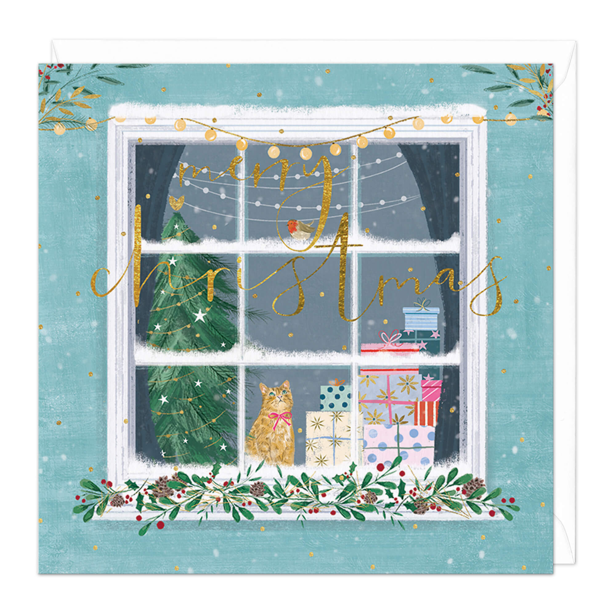 An image of Festive Window Christmas Card Whistlefish