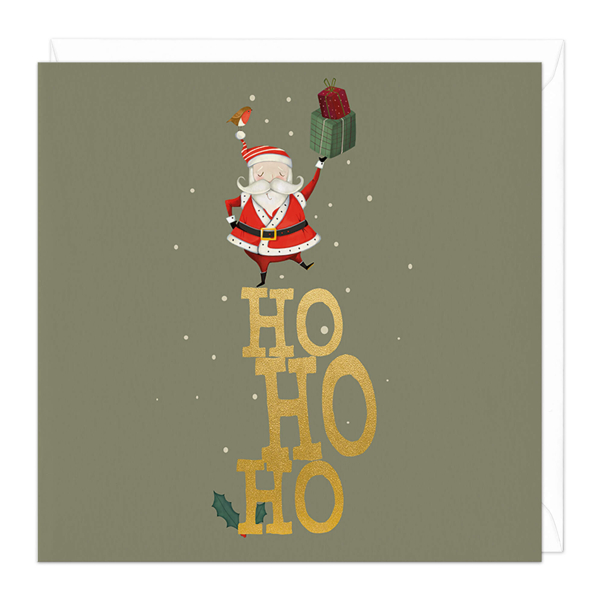An image of Ho Ho Ho Santa Christmas Card Whistlefish