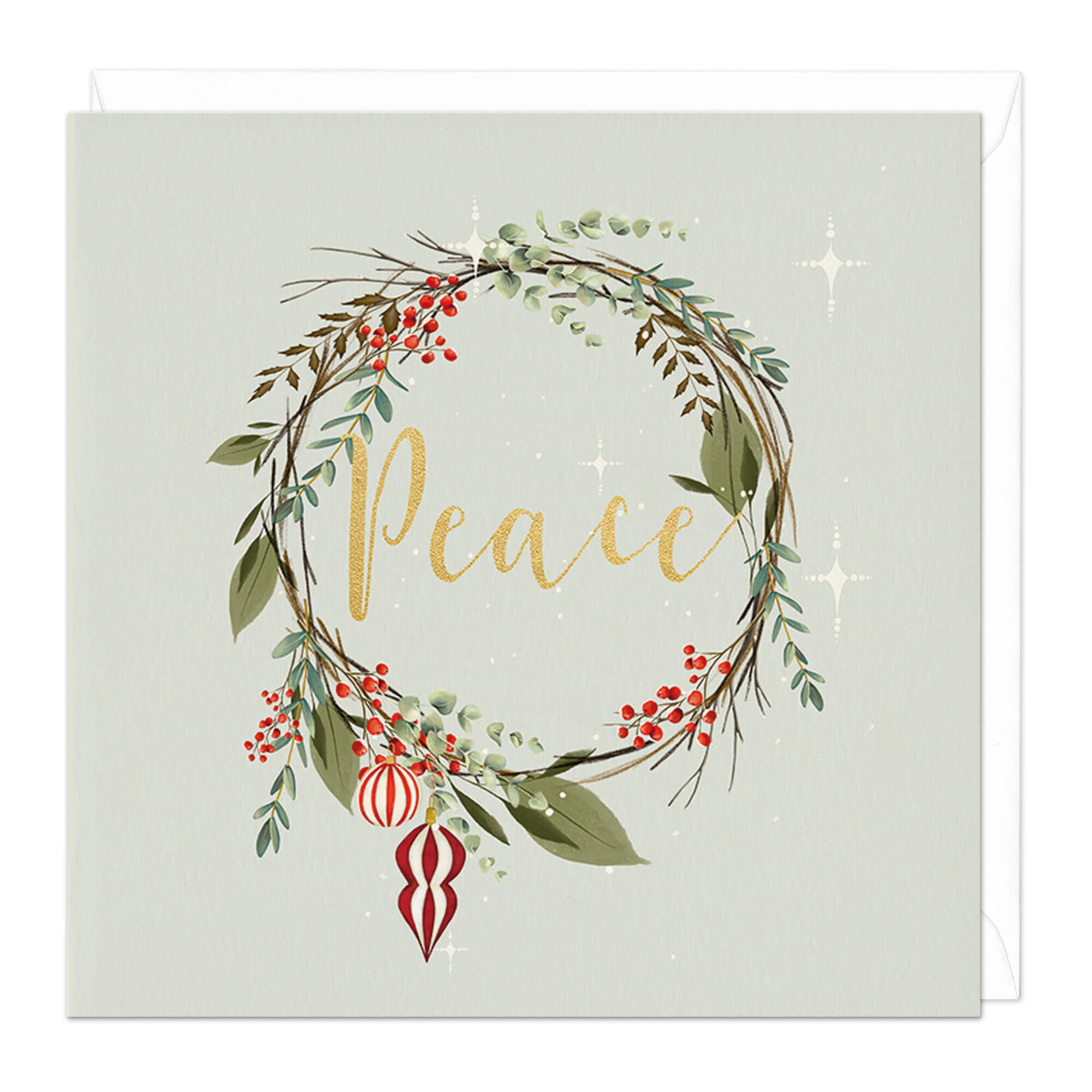 An image of Peace Wreath Christmas Card Whistlefish