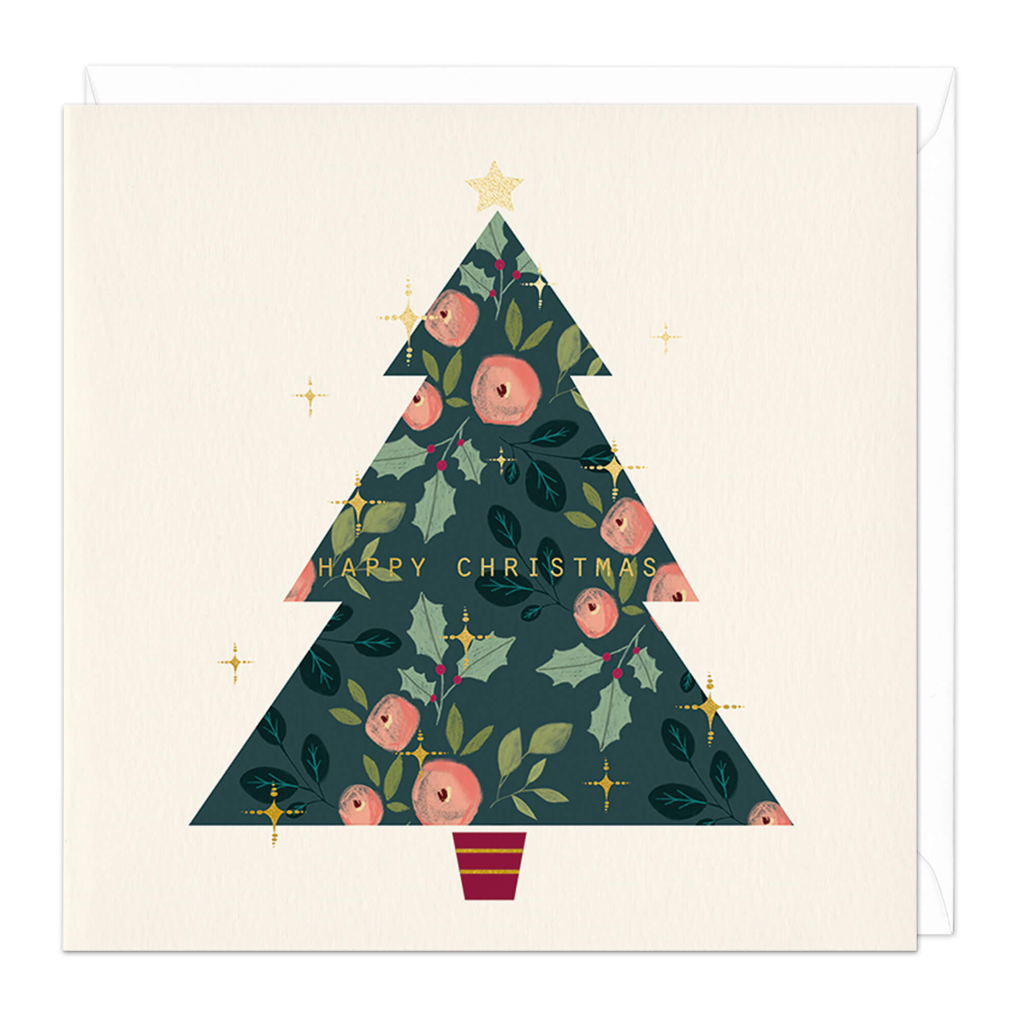 An image of Festive Tree Silhouette Christmas Card Whistlefish
