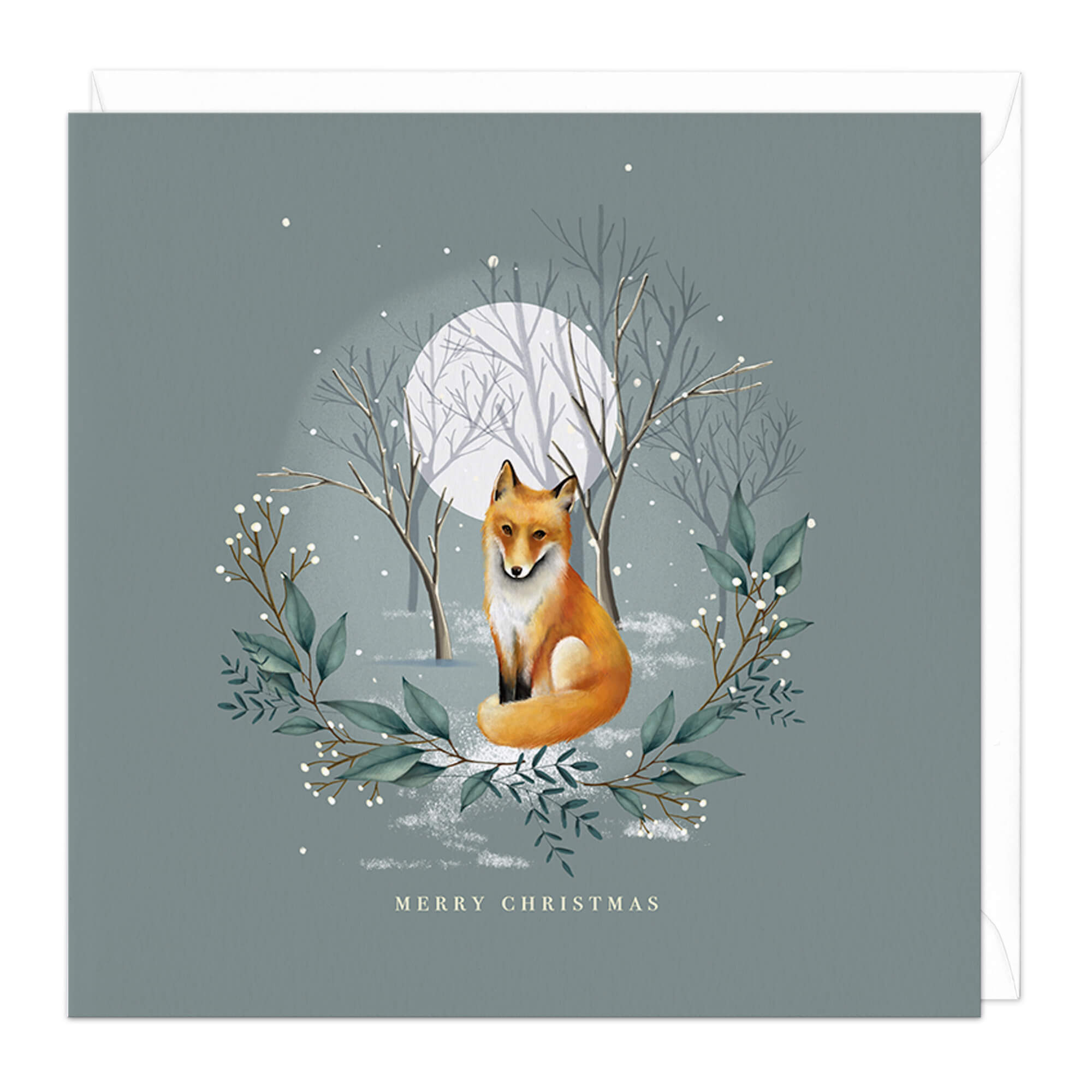 An image of Fox in the Moonlight Christmas Card Whistlefish