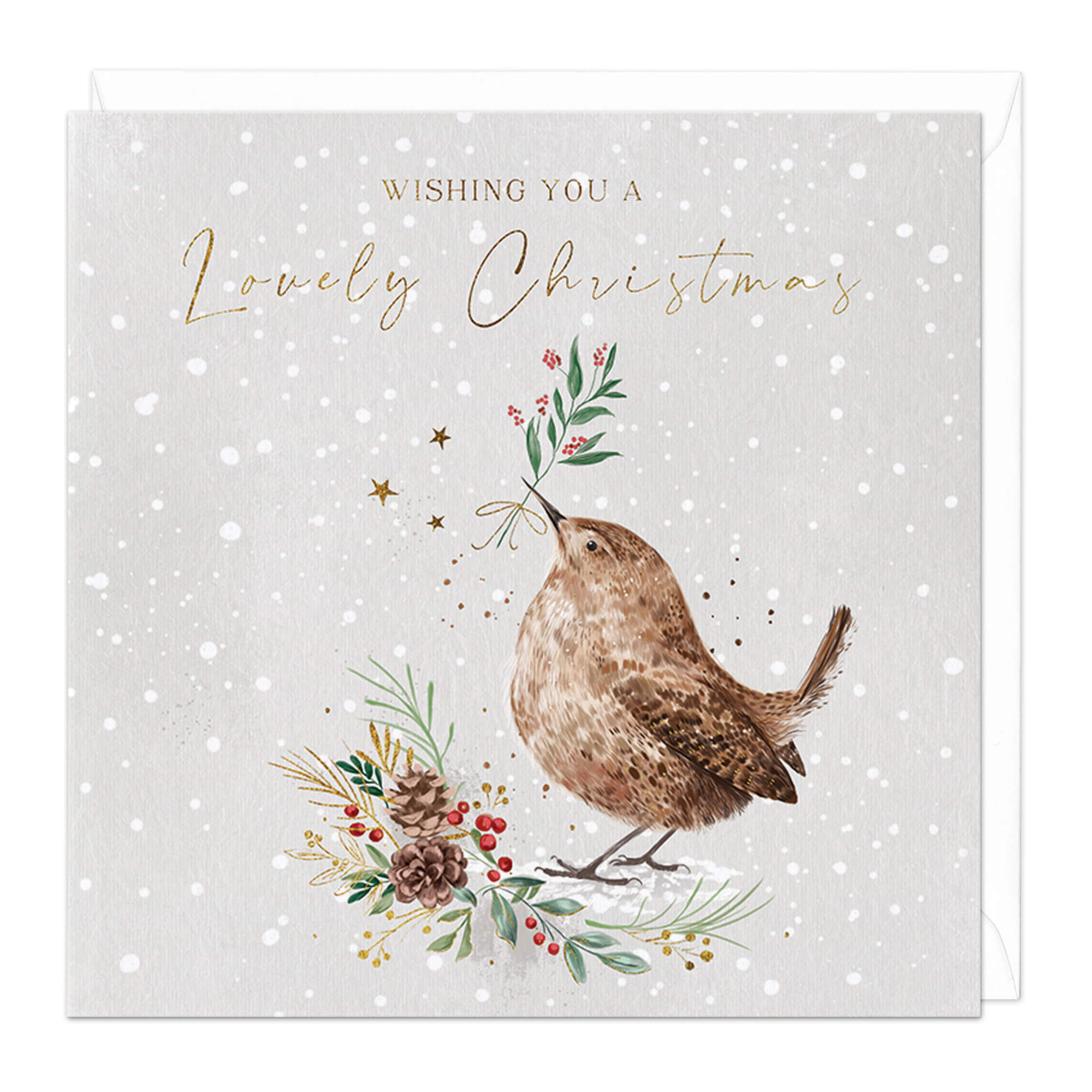 An image of Lovely Christmas Wren Christmas Card Whistlefish