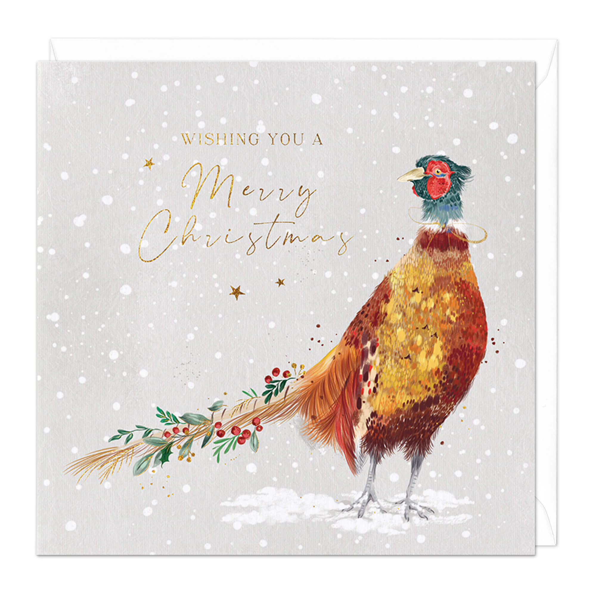 An image of Magnificent Festive Pheasant Christmas Card Whistlefish